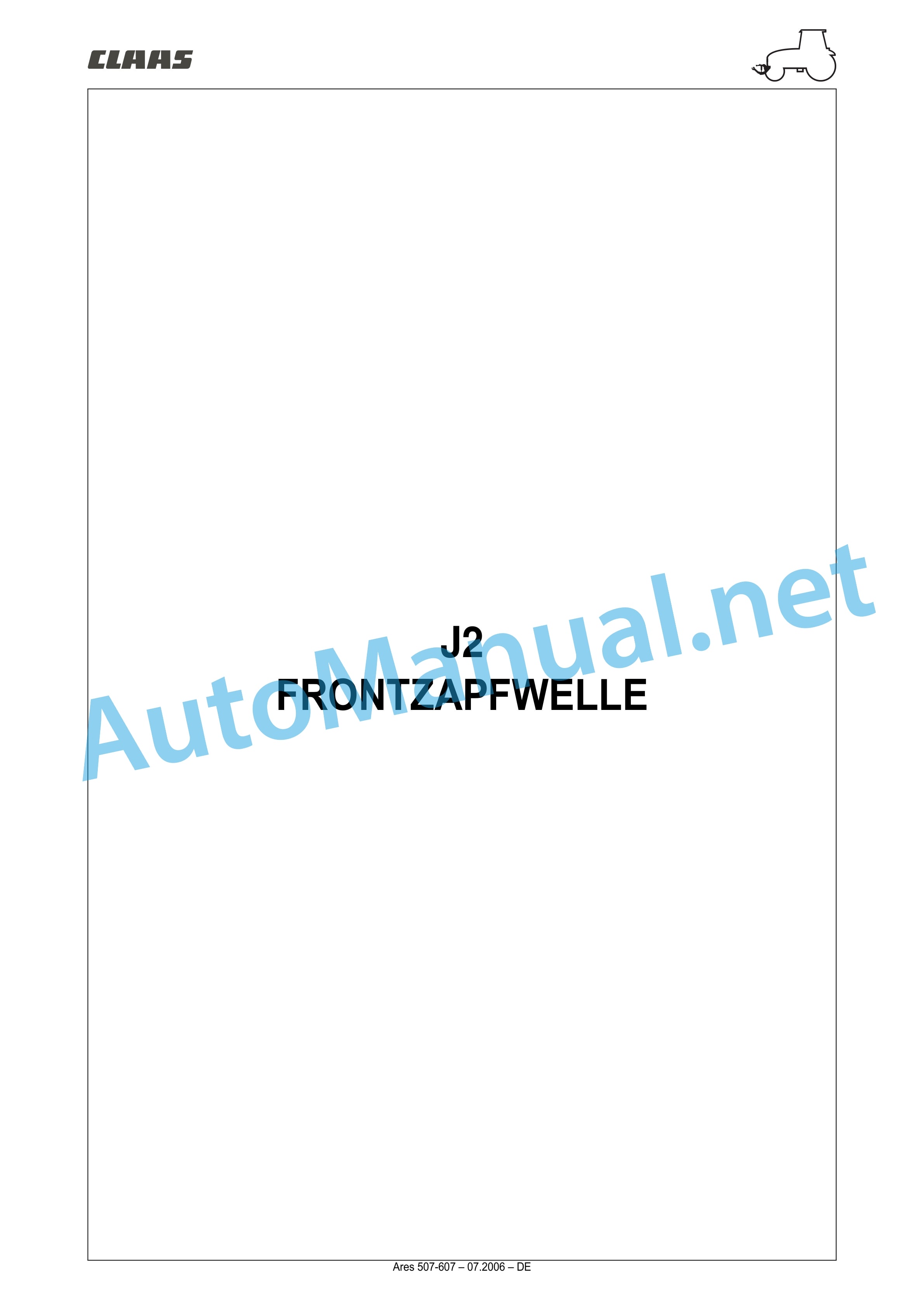 Claas ARES 697-617 ATZ (A03) Tractor Repair Manual DE 46 Claas ARES 697-617 ATZ (A03) Tractor Repair Manual DE - Image 46