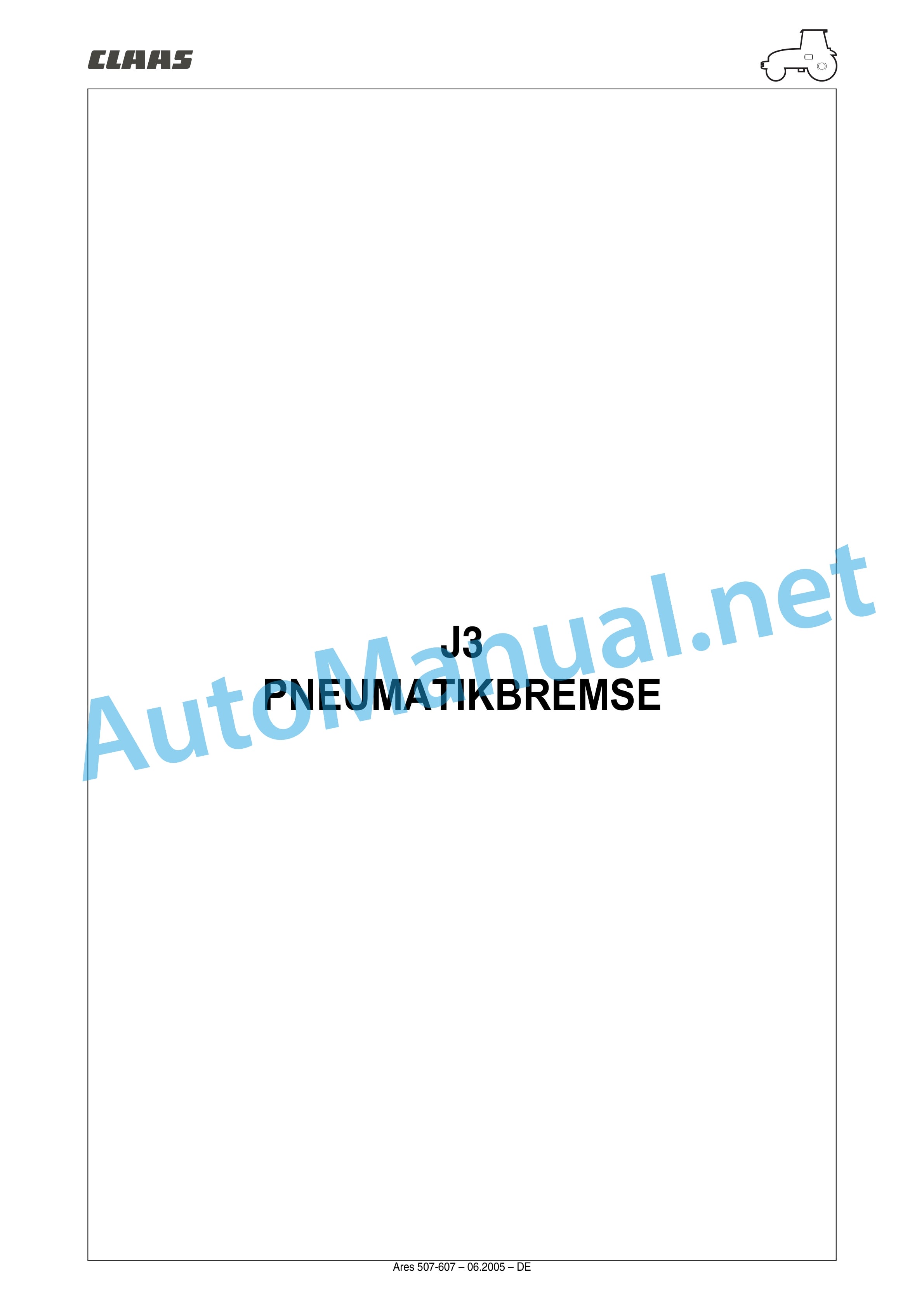 Claas ARES 697-617 ATZ (A03) Tractor Repair Manual DE 47 Claas ARES 697-617 ATZ (A03) Tractor Repair Manual DE - Image 47