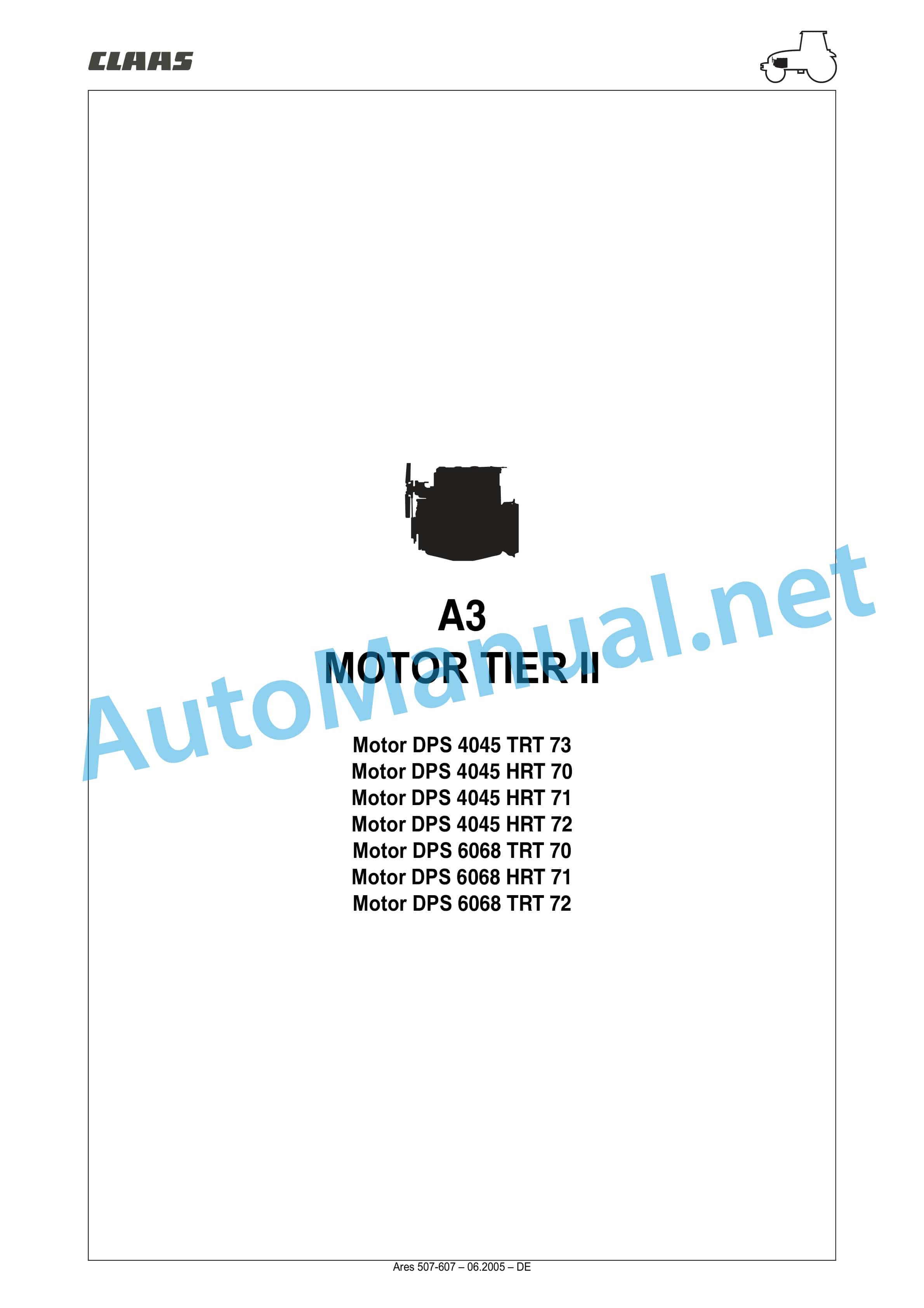 Claas ARES 697-617 ATZ (A03) Tractor Repair Manual DE 5 Claas ARES 697-617 ATZ (A03) Tractor Repair Manual DE - Image 5