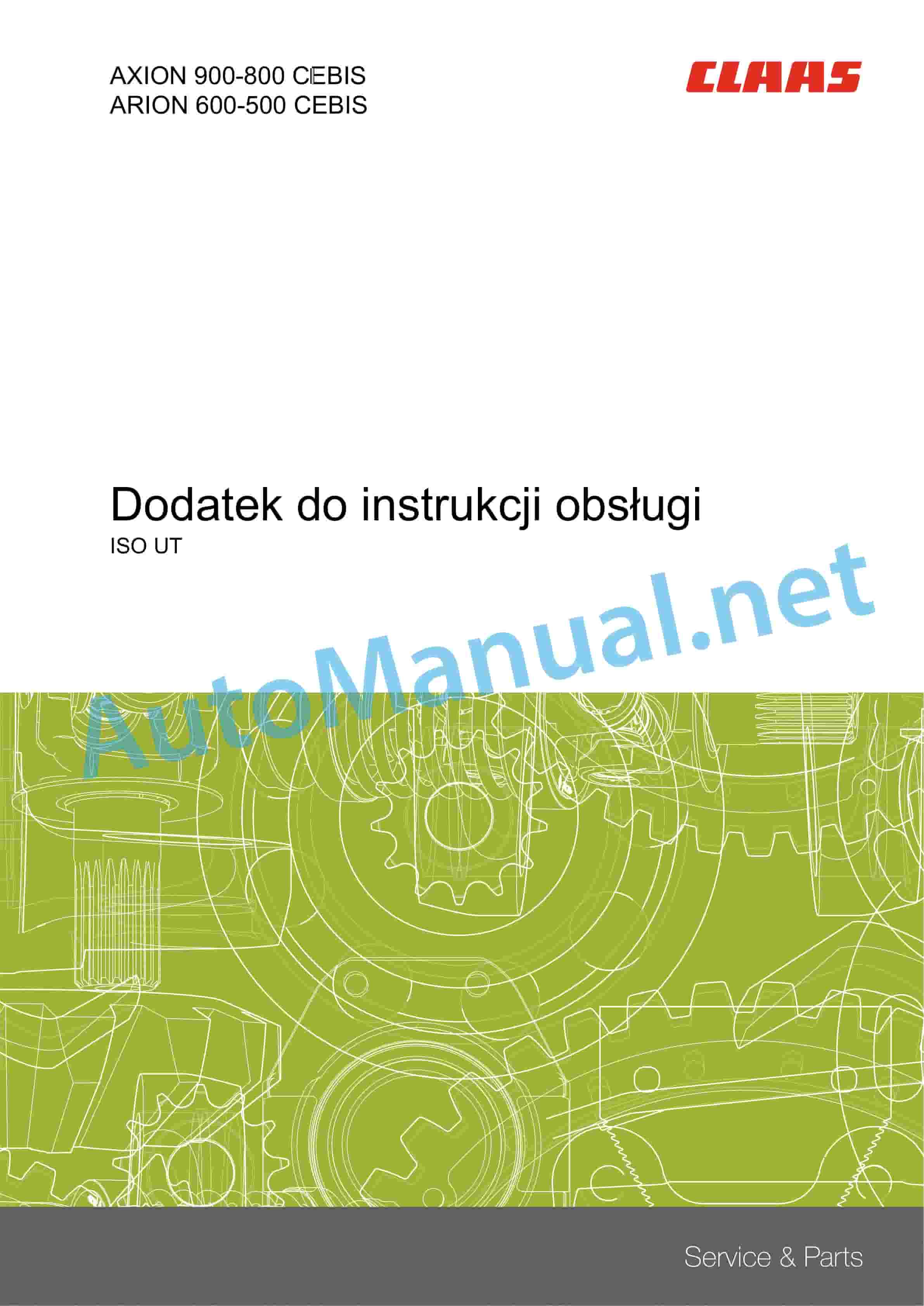 Alternative view of Claas ARION 420-410 Stage V (A72) Tractors Operator Manual PL