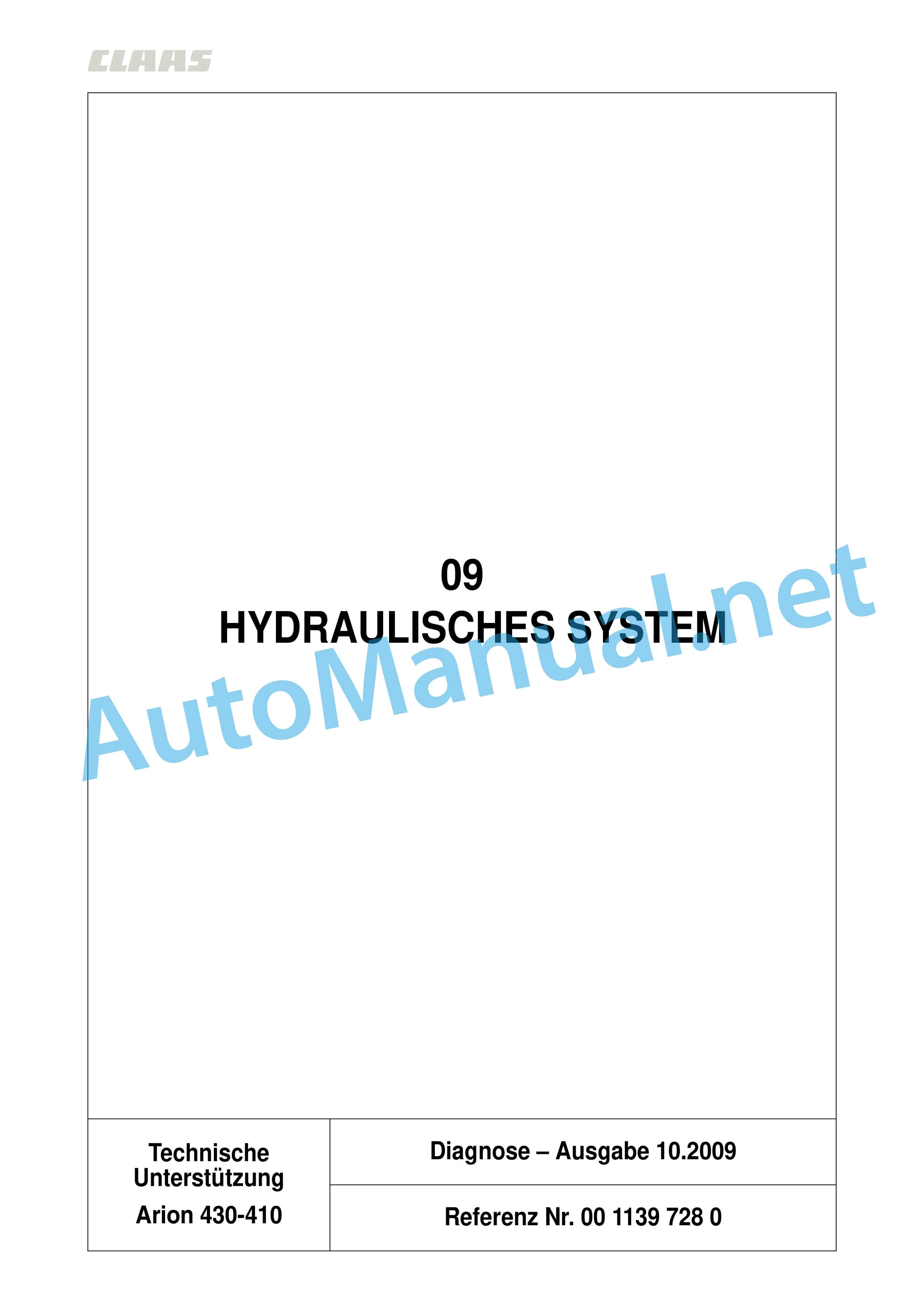 Claas ARION 430-410 (A21) Tractor Repair Manual DE 15 Claas ARION 430-410 (A21) Tractor Repair Manual DE - Image 15