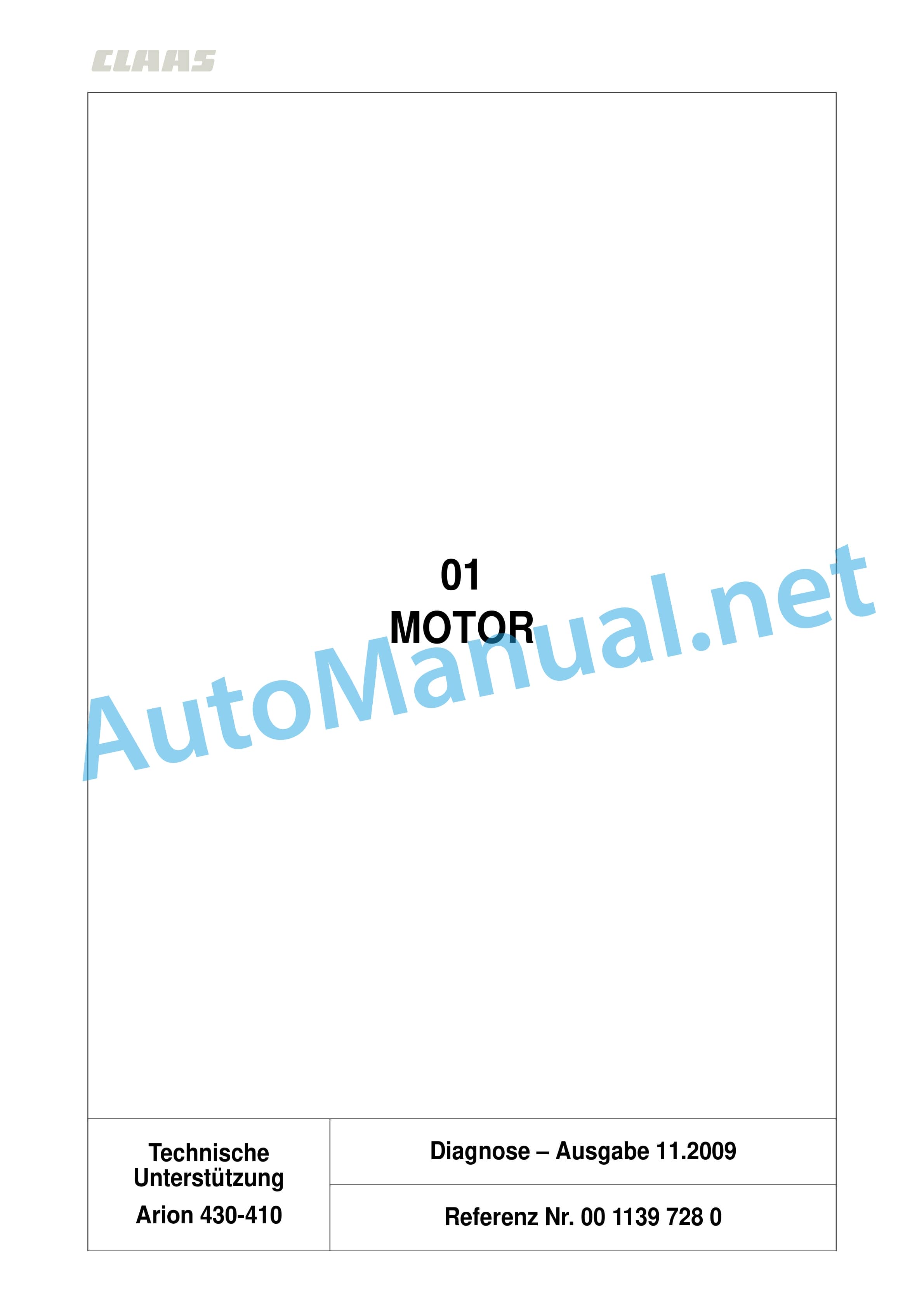 Claas ARION 430-410 (A21) Tractor Repair Manual DE 17 Claas ARION 430-410 (A21) Tractor Repair Manual DE - Image 17