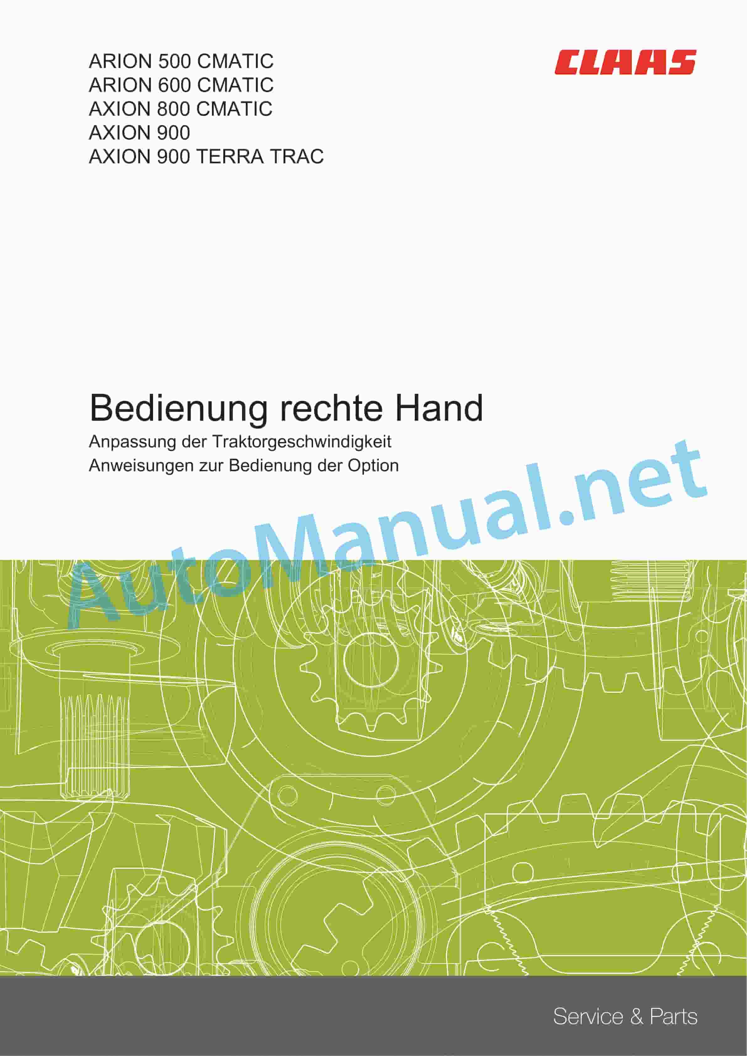 Claas ARION 550-510 CMATIC Stage V (A95) Tractor Operator Manual DE 6 Claas ARION 550-510 CMATIC Stage V (A95) Tractor Operator Manual DE - Image 6