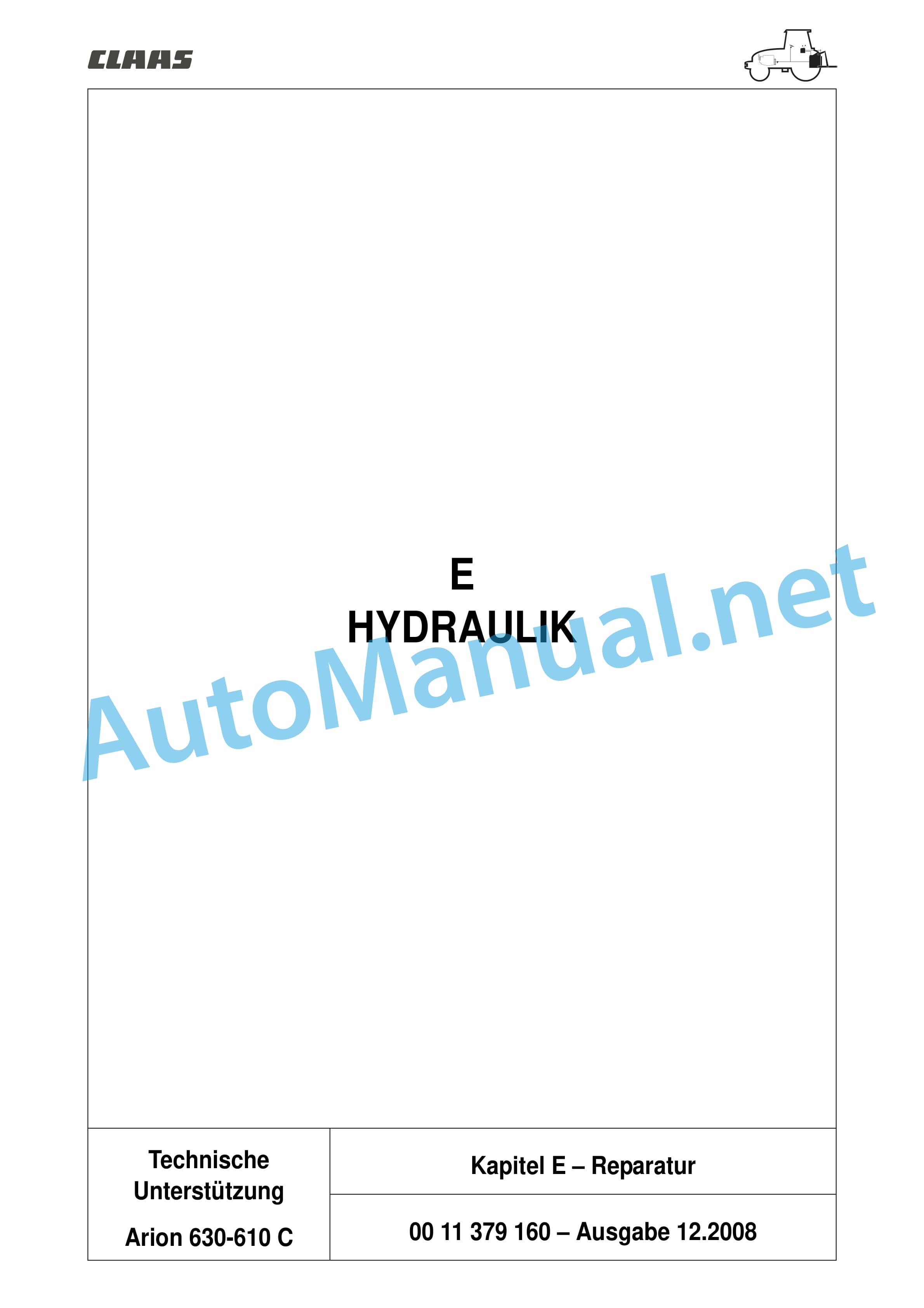 Claas ARION 640 630 620 610 600 C (A20) Tractors Repair Manual DE 15 Claas ARION 640 630 620 610 600 C (A20) Tractors Repair Manual DE - Image 15