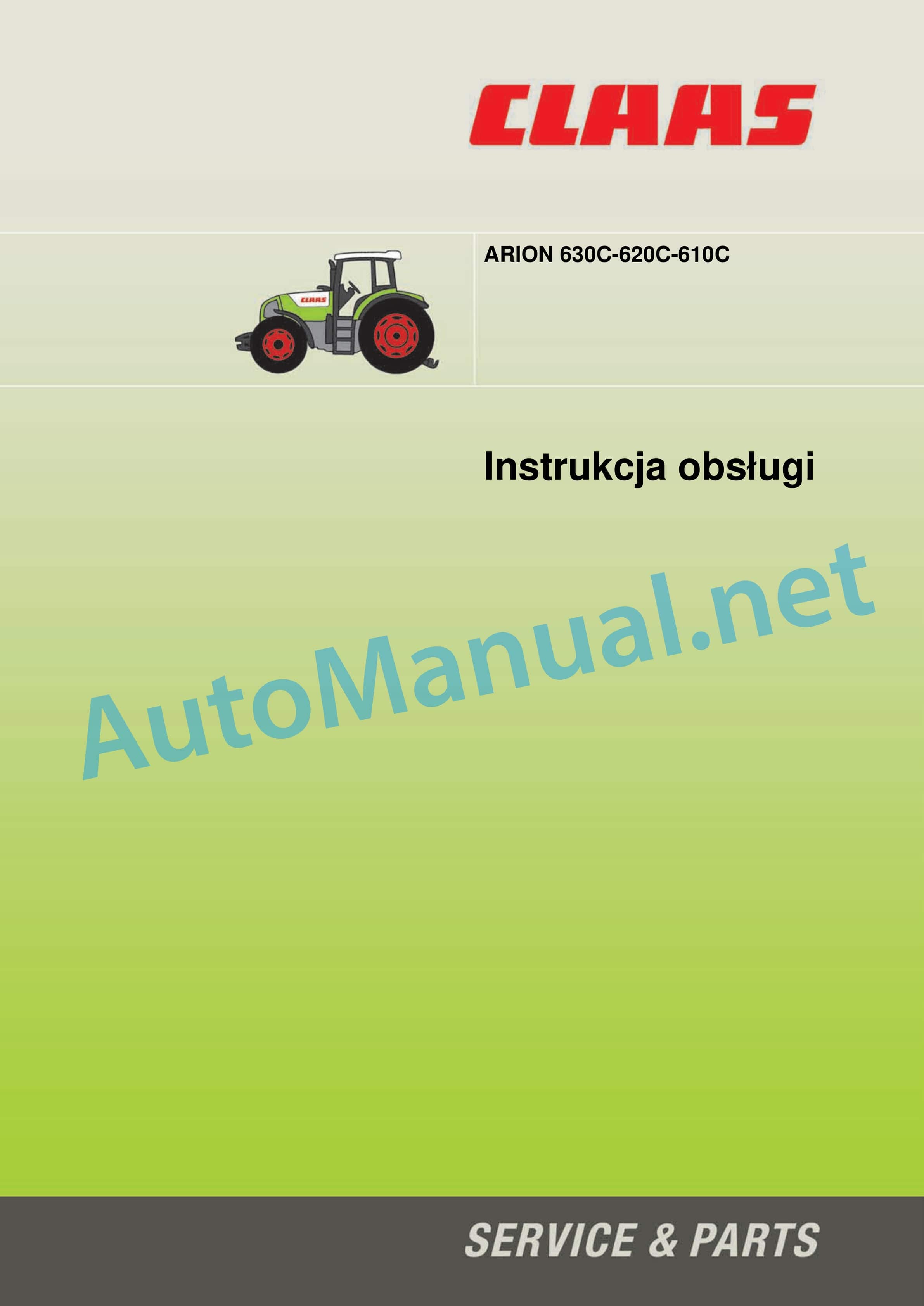 Claas ARION 640 630 620 610 600 C (A20) Tractors Operator Manual PL