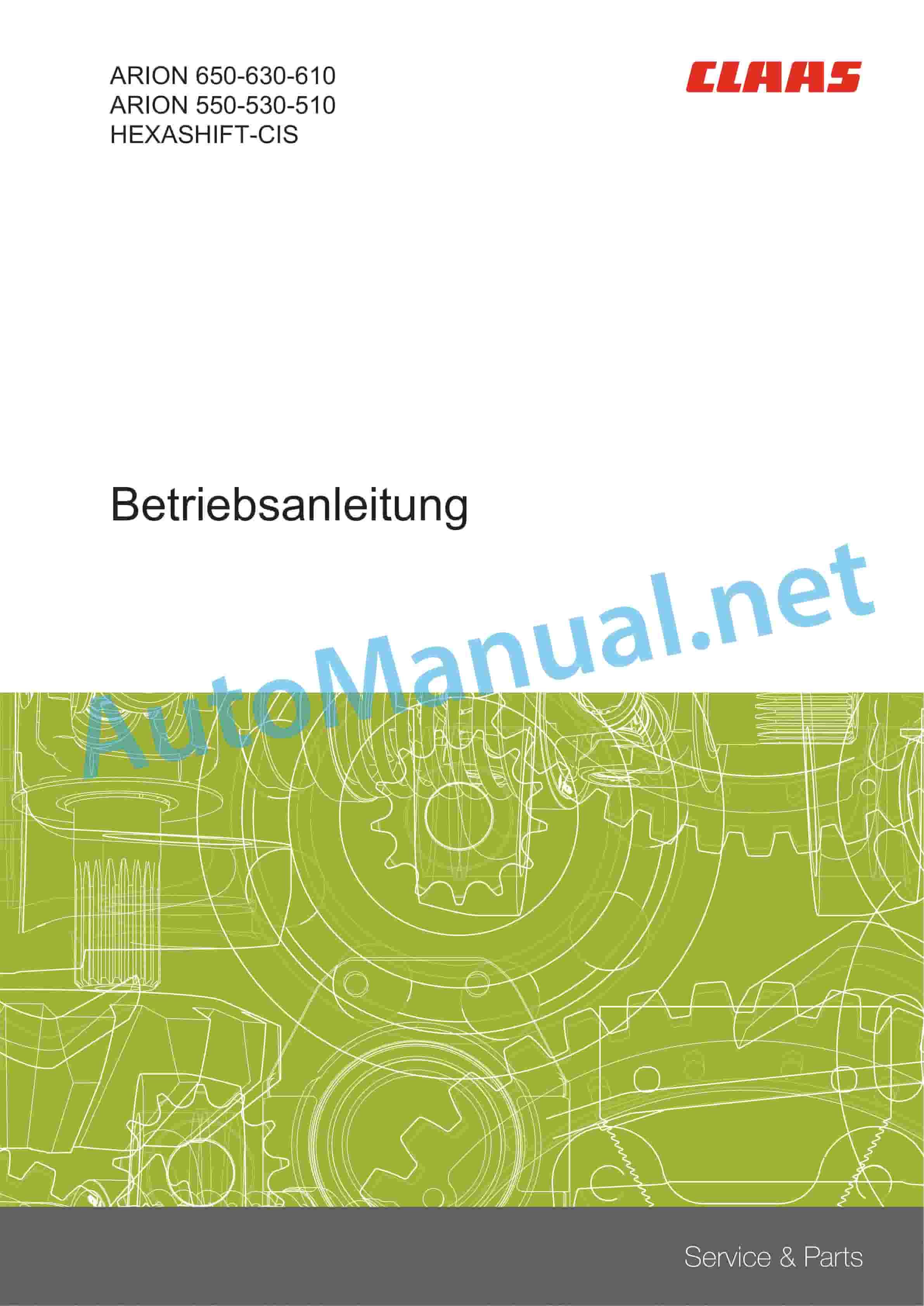 Claas ARION 650-610 HEXA Stage V (A96) Tractor Operator Manual DE 2 Claas ARION 650-610 HEXA Stage V (A96) Tractor Operator Manual DE - Image 2