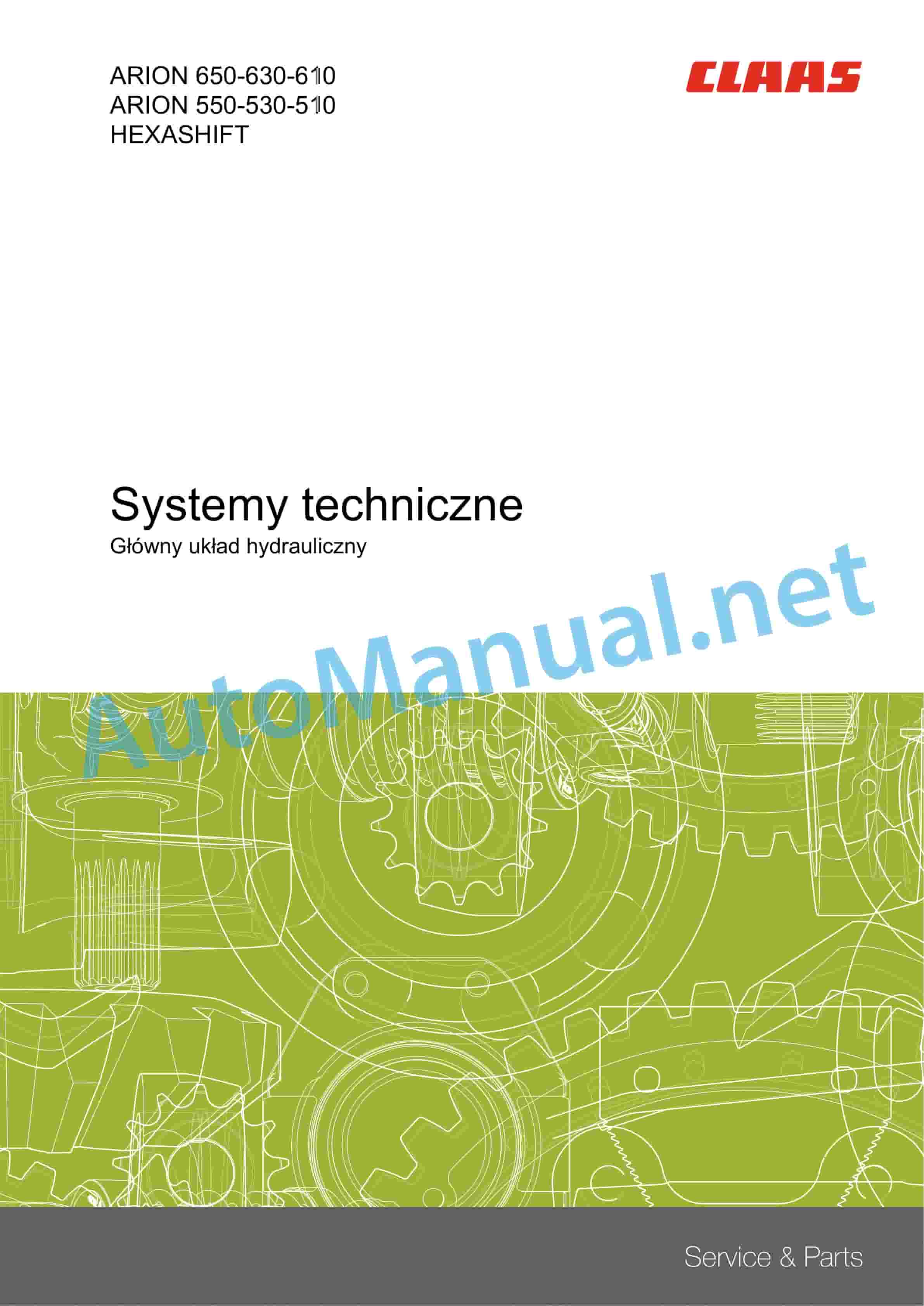Alternative view of Claas ARION 650-610 HEXA Stage V (A96) Tractors Technical System PL