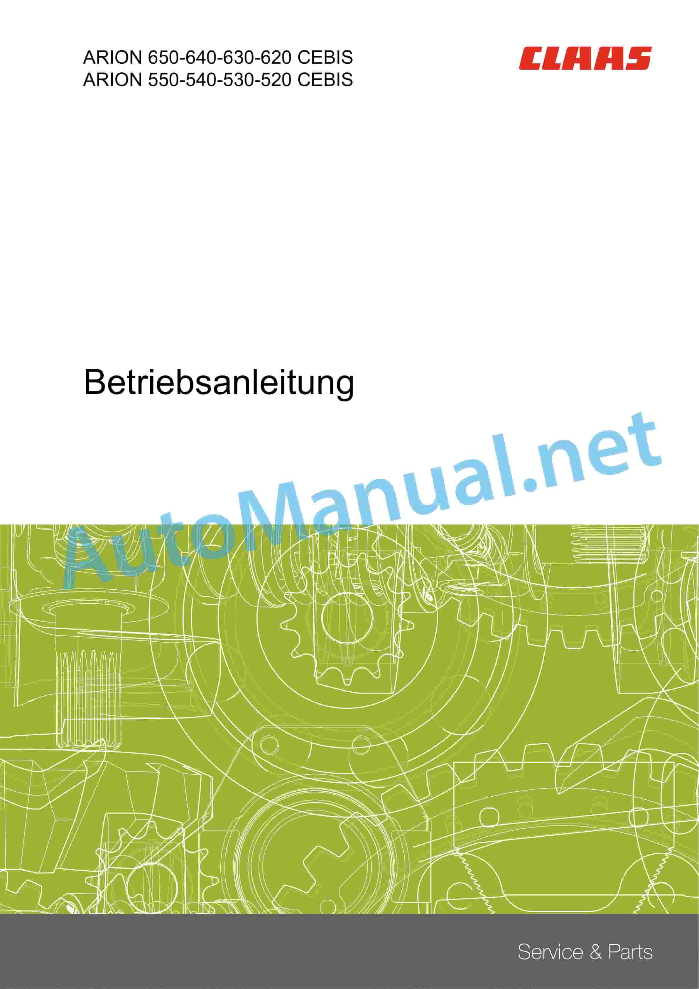 Claas ARION 650-620 HEXASHIFT (A36) Tractor Operator Manual DE 3 Claas ARION 650-620 HEXASHIFT (A36) Tractor Operator Manual DE - Image 3