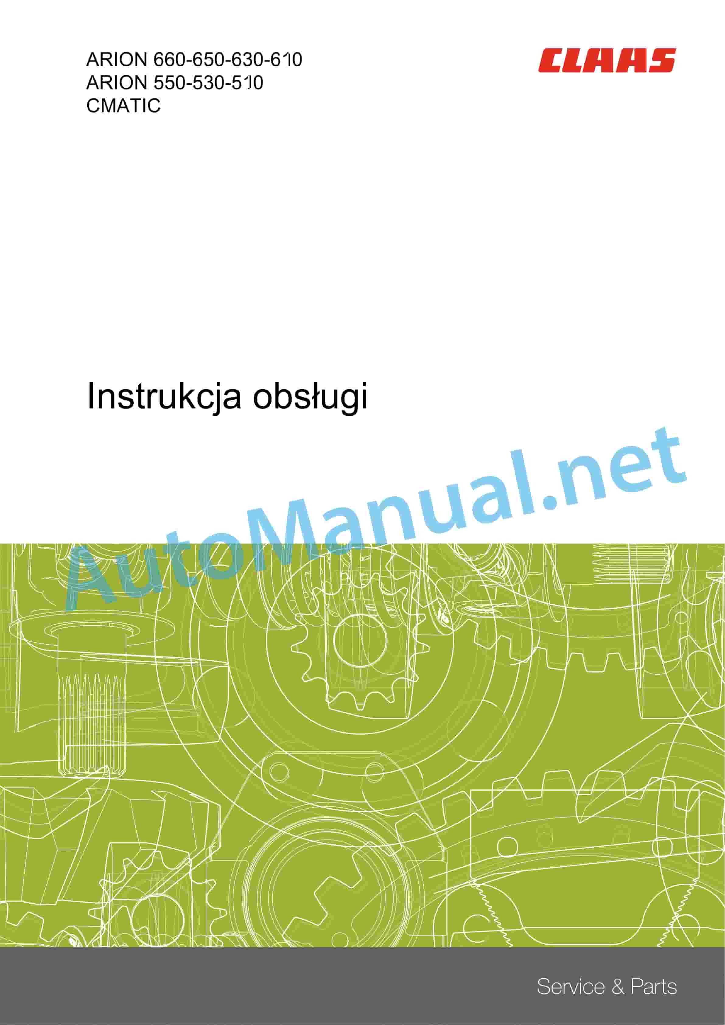 Claas ARION 660-610 St4 CMATIC (A77) Tractors Operator Manual PL