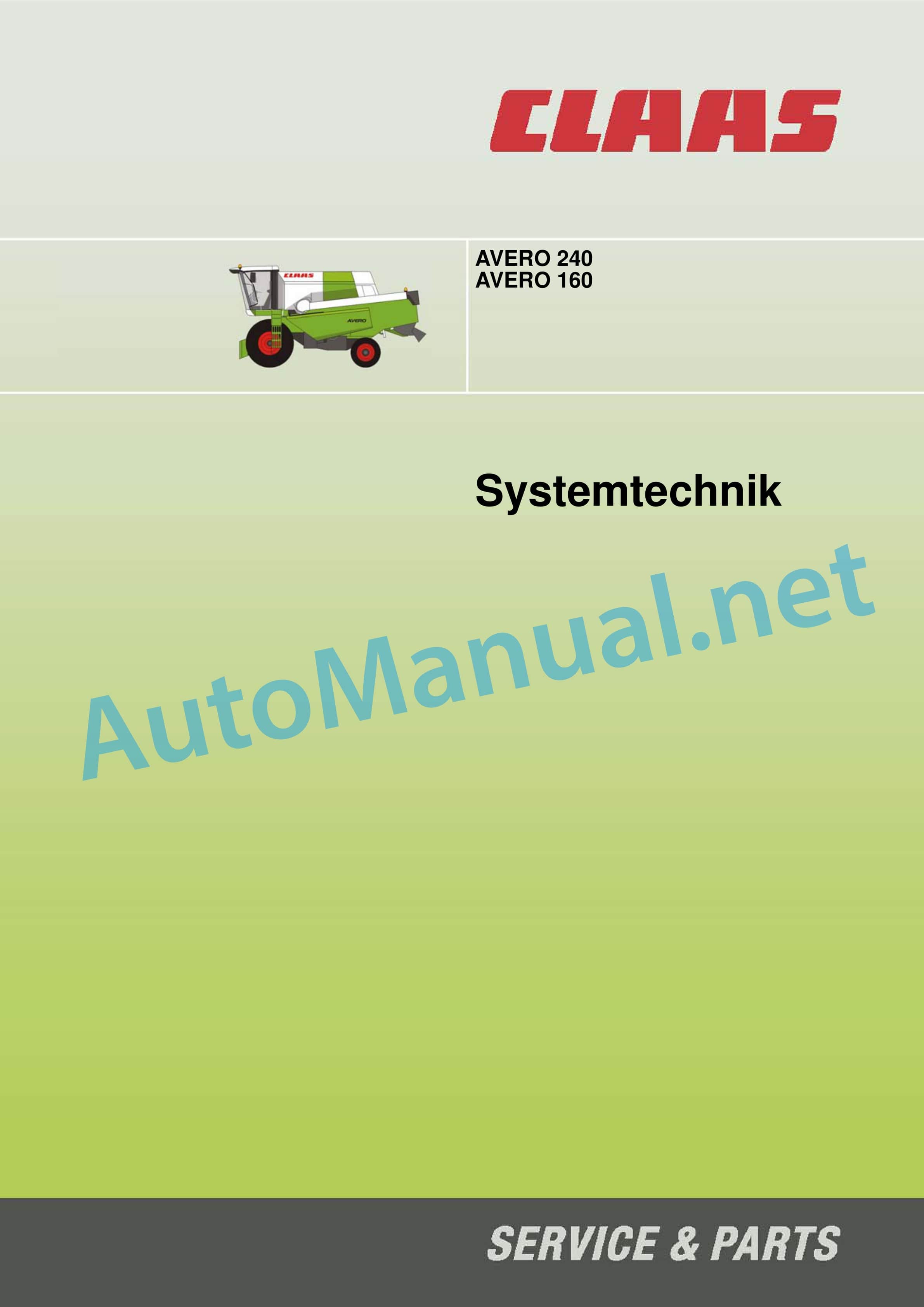 Claas AVERO 160 (450) Combine Technical System DE 1 Claas AVERO 160 (450) Combine Technical System DE