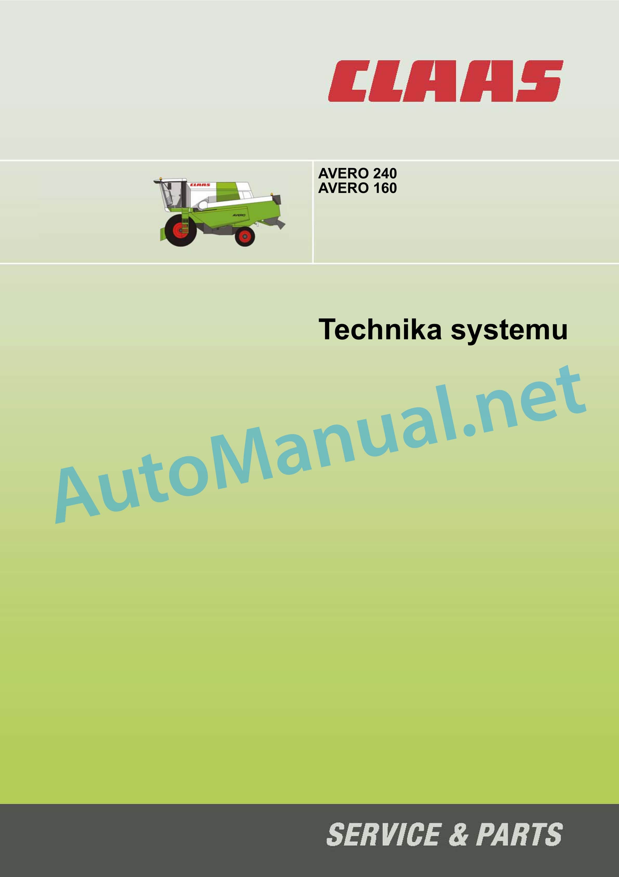 Claas AVERO 160 (450) Combine Technical System PL