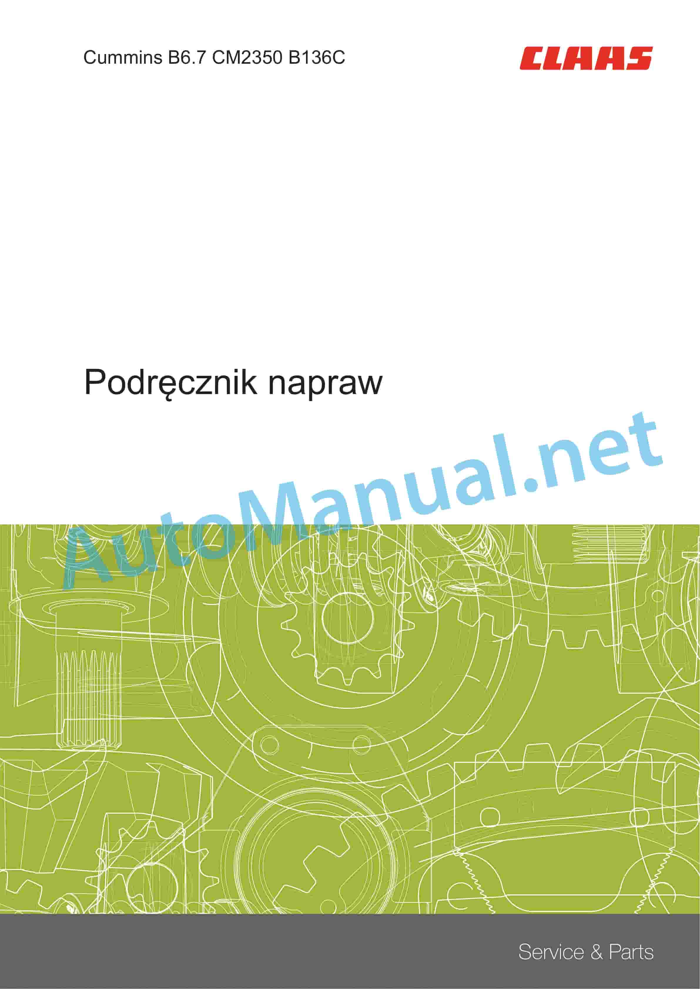 Alternative view of Claas AVERO 160 (560) Combine Repair Manual PL