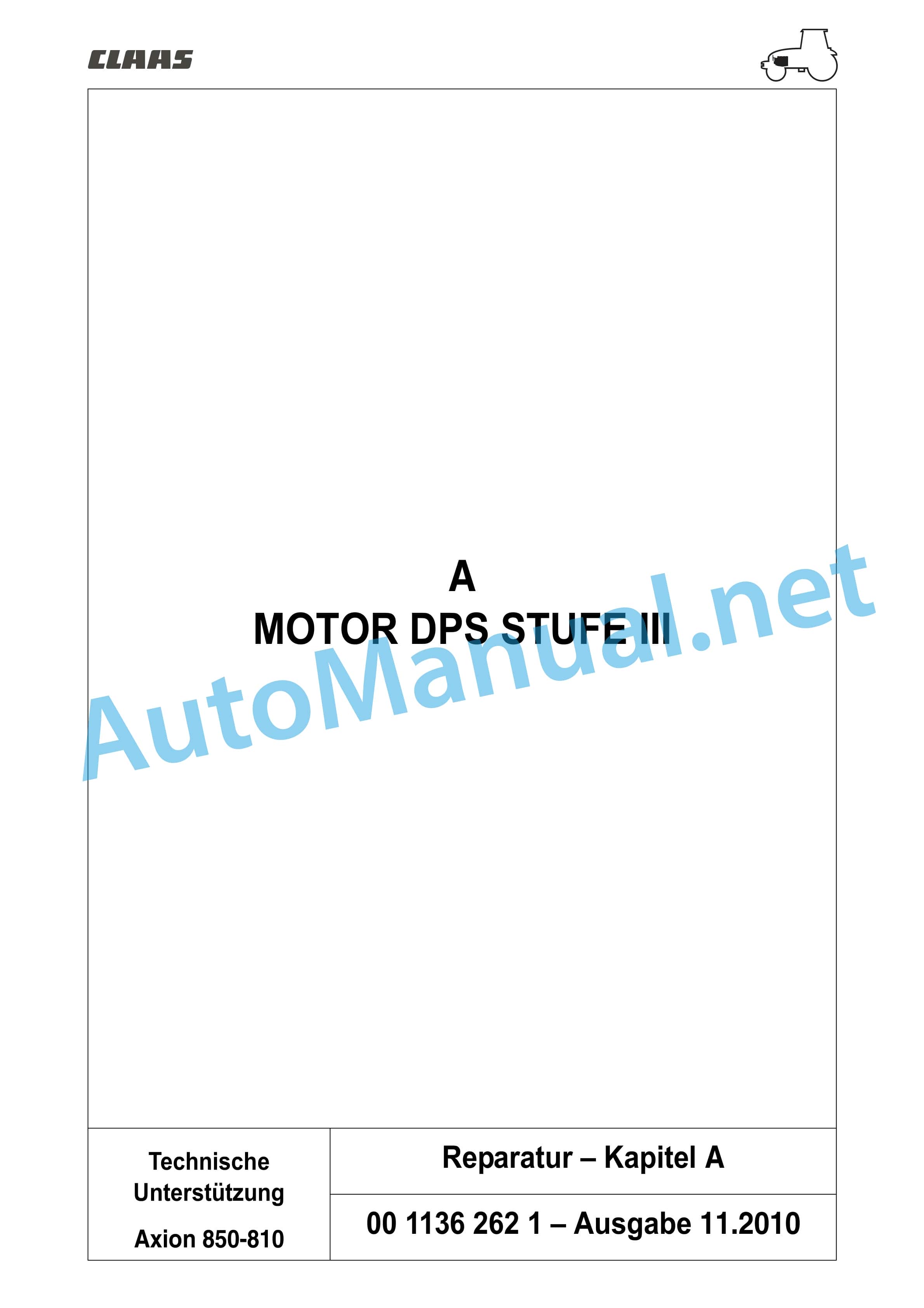 Claas AXION 840-810 CMATIC (A31) Tractor Repair Manual DE 13 Claas AXION 840-810 CMATIC (A31) Tractor Repair Manual DE - Image 13