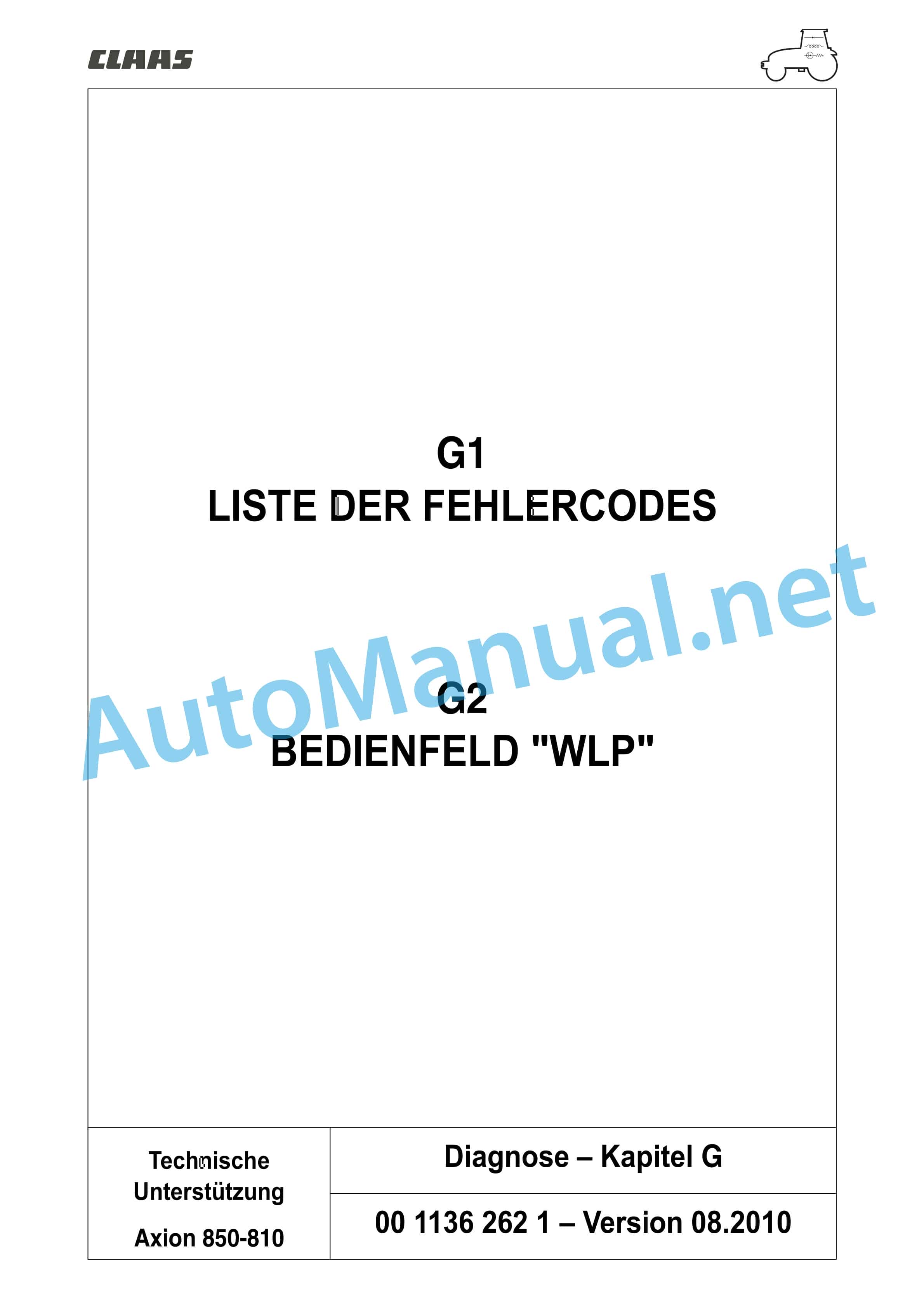 Claas AXION 840-810 CMATIC (A31) Tractor Repair Manual DE 15 Claas AXION 840-810 CMATIC (A31) Tractor Repair Manual DE - Image 15