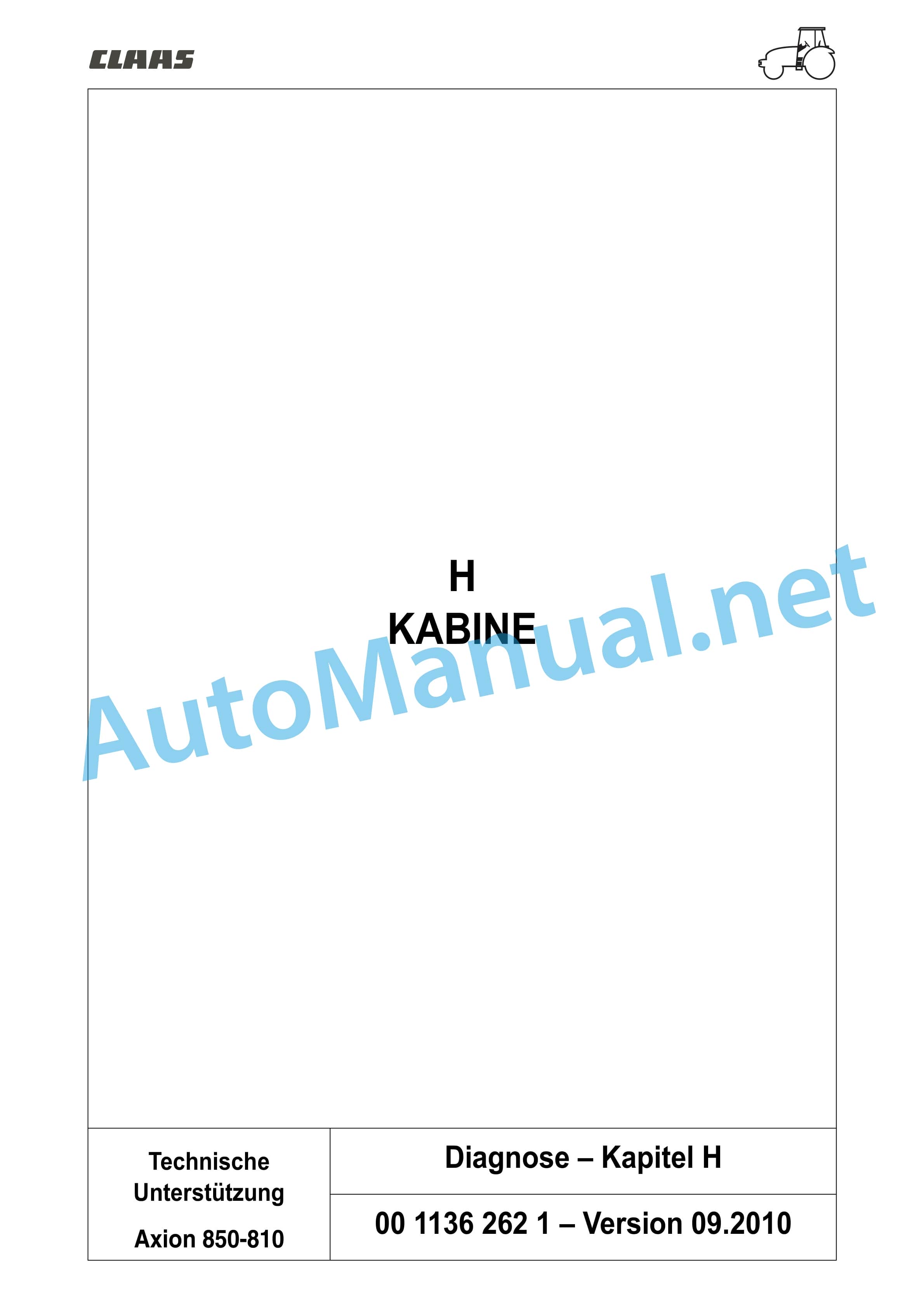 Claas AXION 840-810 CMATIC (A31) Tractor Repair Manual DE 2 Claas AXION 840-810 CMATIC (A31) Tractor Repair Manual DE - Image 2