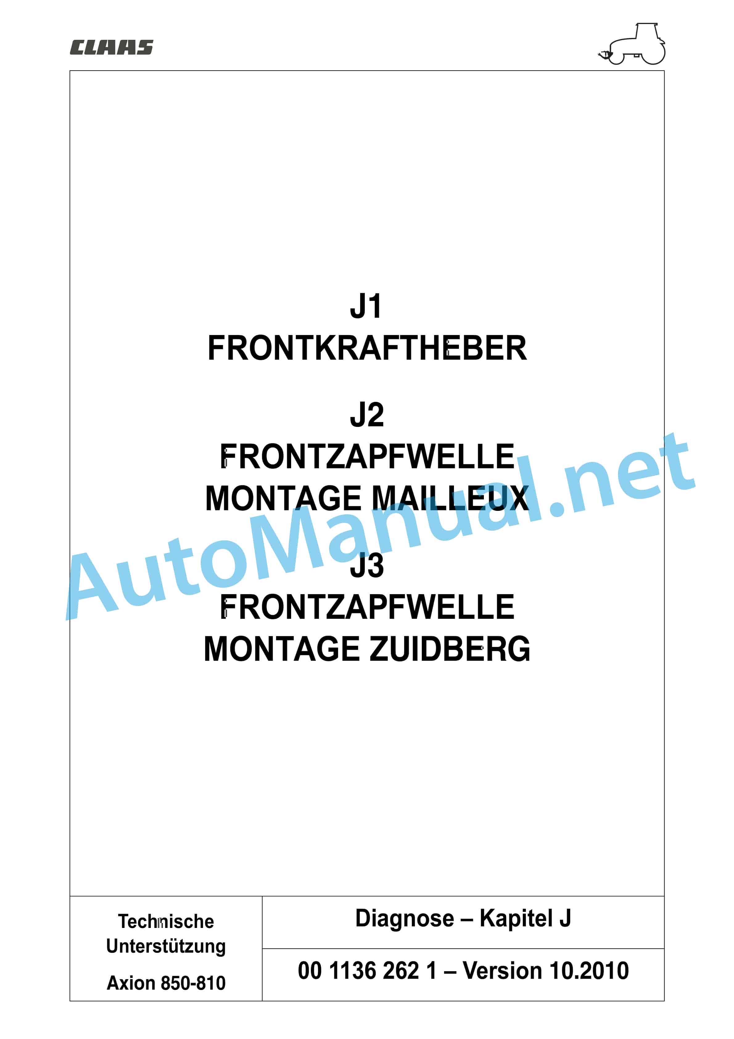 Claas AXION 840-810 CMATIC (A31) Tractor Repair Manual DE 20 Claas AXION 840-810 CMATIC (A31) Tractor Repair Manual DE - Image 20