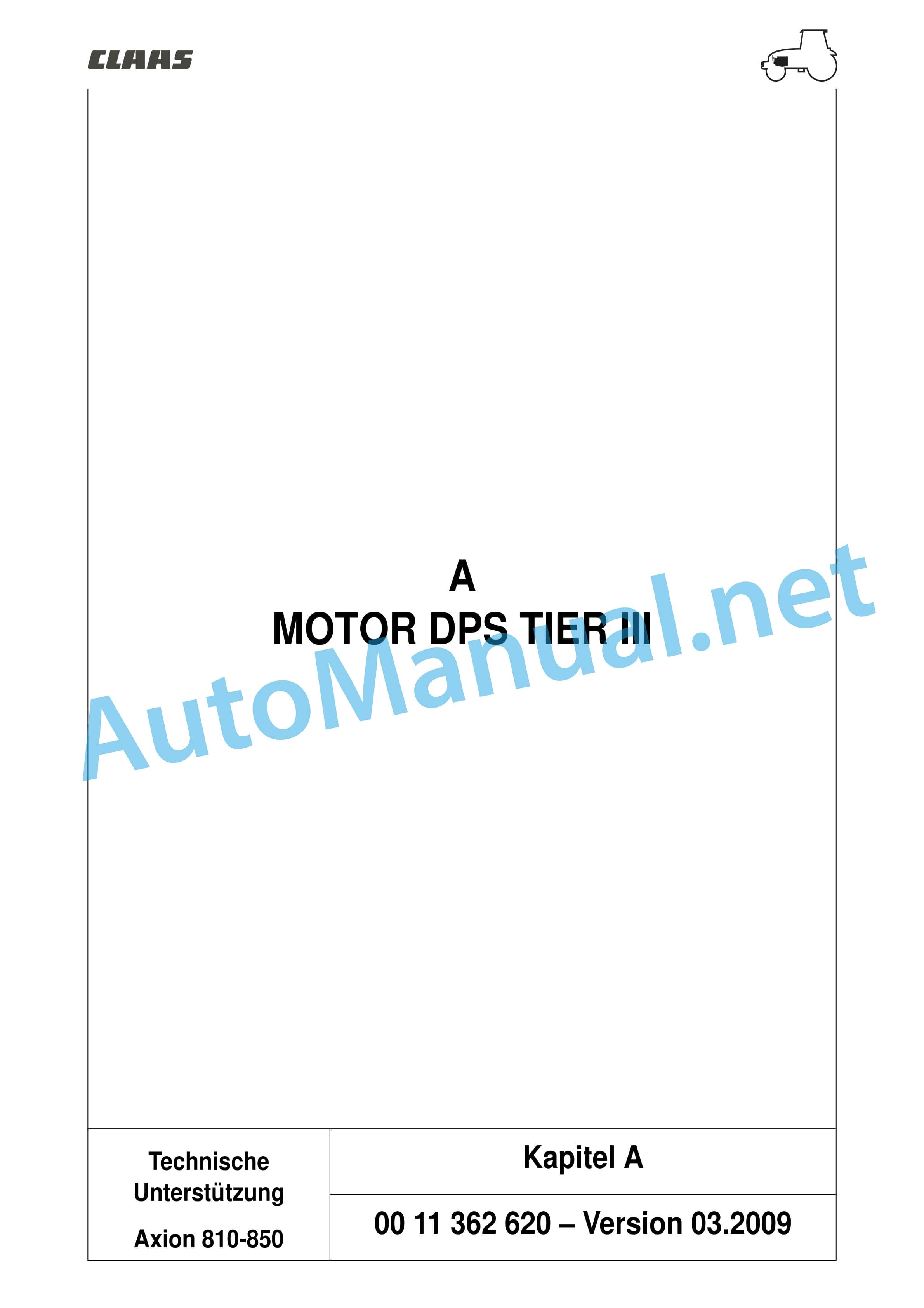 Claas AXION 850-810 (A09) Tractor Repair Manual DE 14 Claas AXION 850-810 (A09) Tractor Repair Manual DE - Image 14