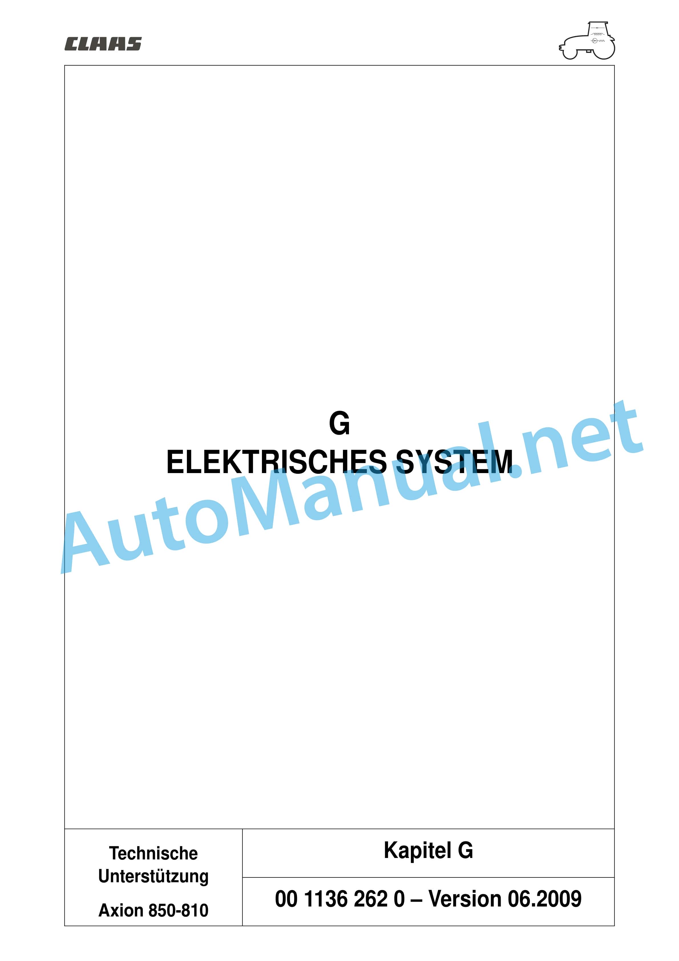 Claas AXION 850-810 (A09) Tractor Repair Manual DE 19 Claas AXION 850-810 (A09) Tractor Repair Manual DE - Image 19