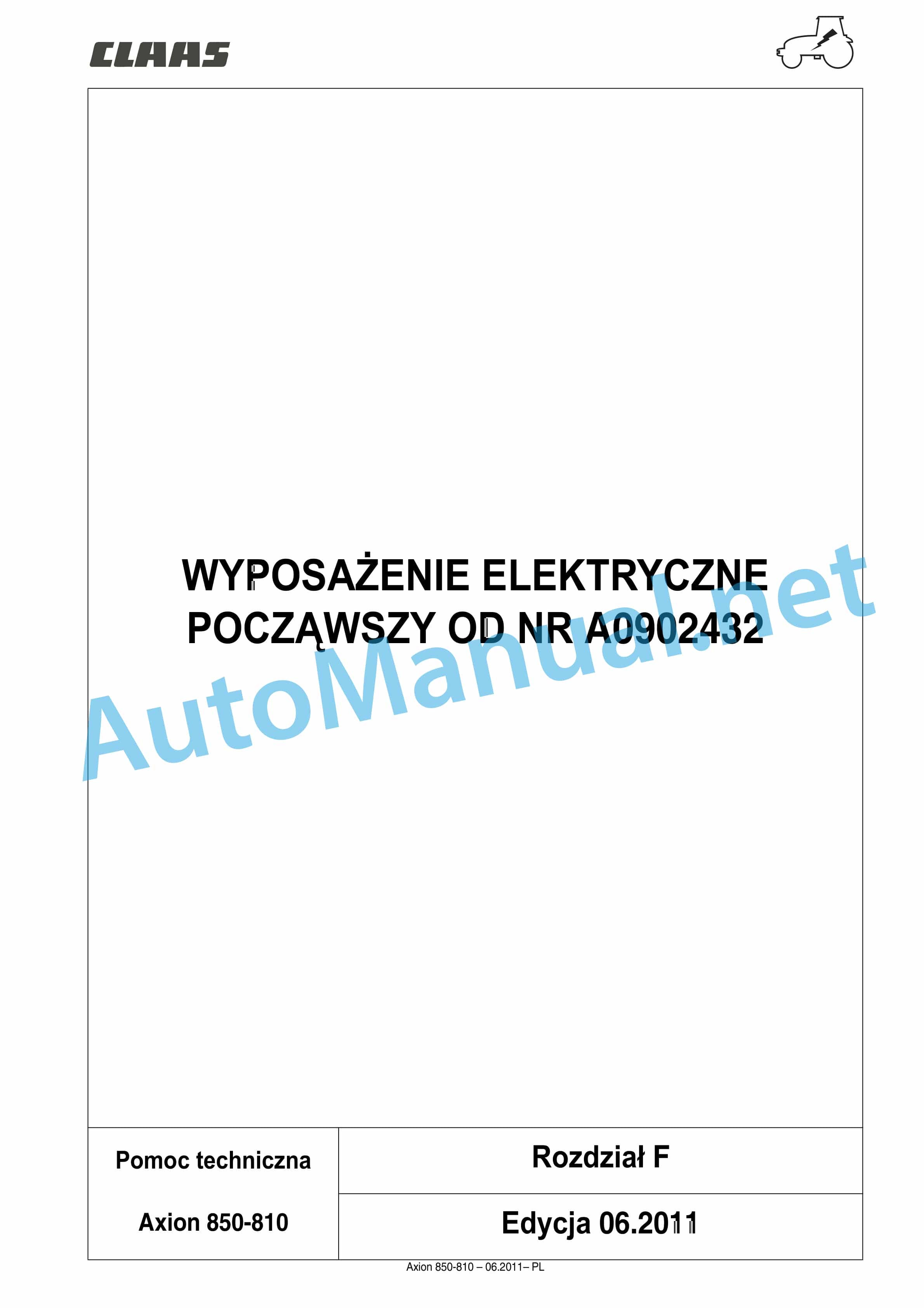 Claas AXION 850-810 (A09) Tractors Repair Manual PL 19 Claas AXION 850-810 (A09) Tractors Repair Manual PL - Image 19