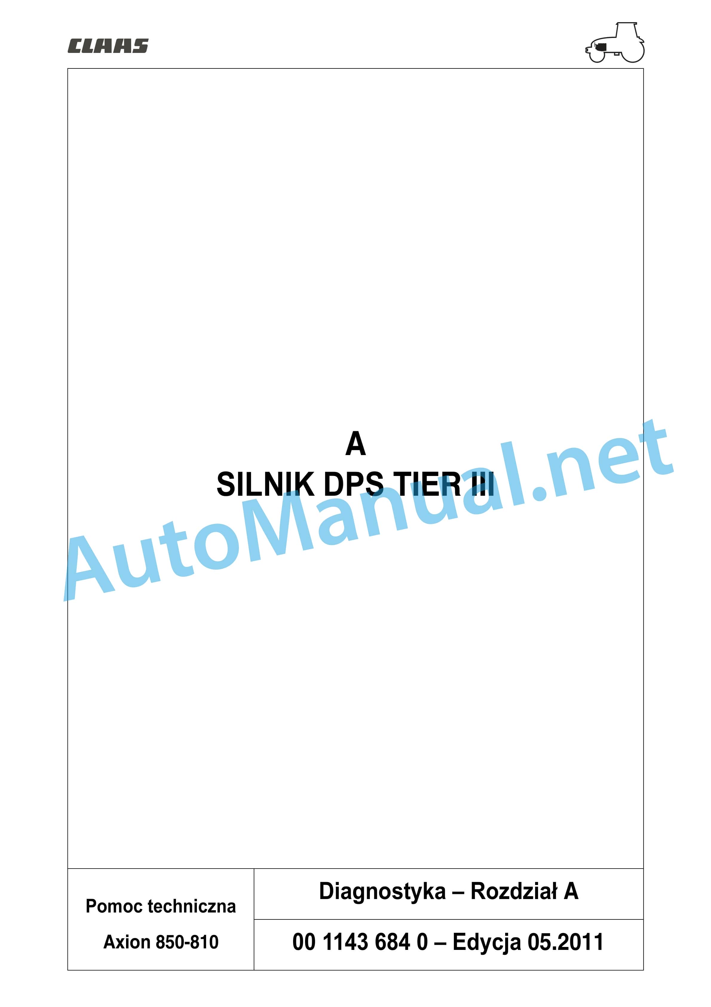 Claas AXION 850-810 (A09) Tractors Repair Manual PL 7 Claas AXION 850-810 (A09) Tractors Repair Manual PL - Image 7