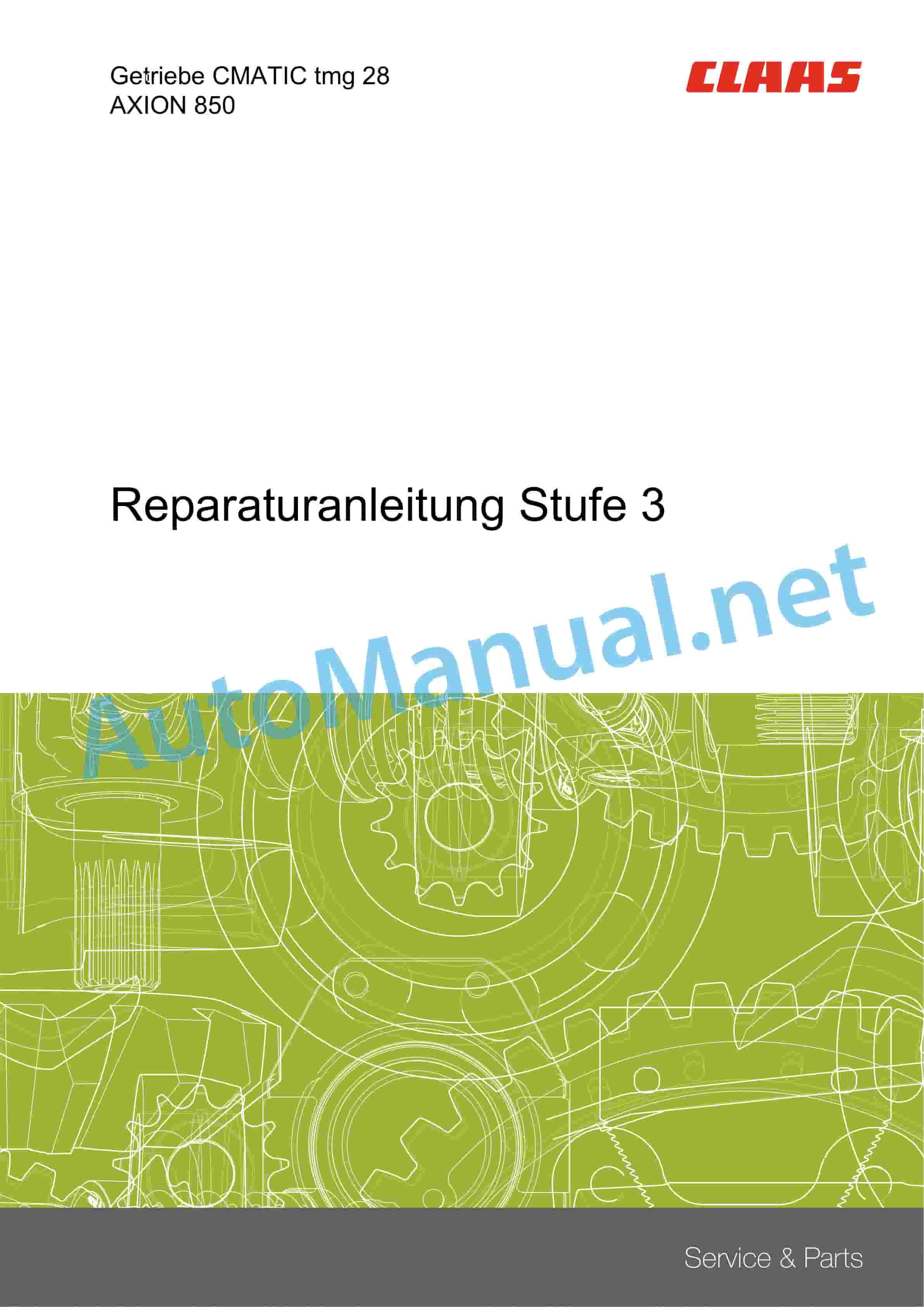 Claas AXION 850-810 CMATIC (A41) Tractor Repair Manual DE 2 Claas AXION 850-810 CMATIC (A41) Tractor Repair Manual DE - Image 2