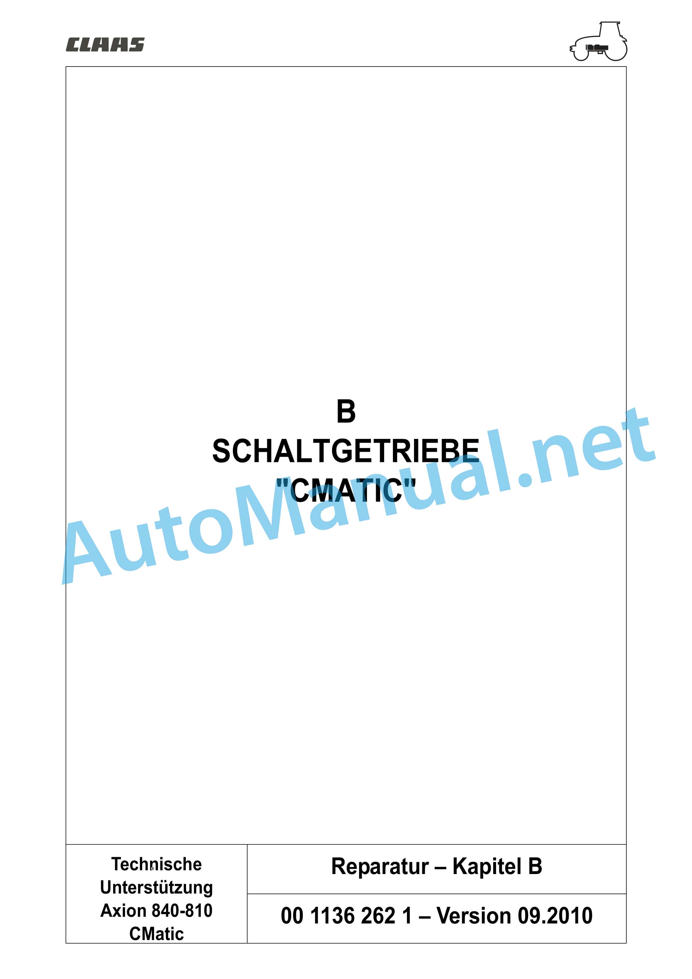 Claas AXION 850-810 HEXASHIFT (A30) Tractor Repair Manual DE 18 Claas AXION 850-810 HEXASHIFT (A30) Tractor Repair Manual DE - Image 18