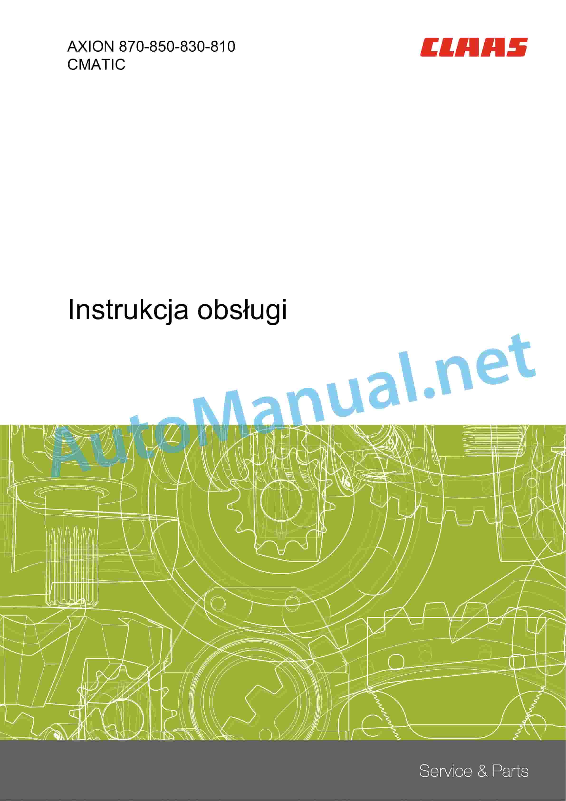 Claas AXION 880-810 (A61) Tractors Operator Manual PL