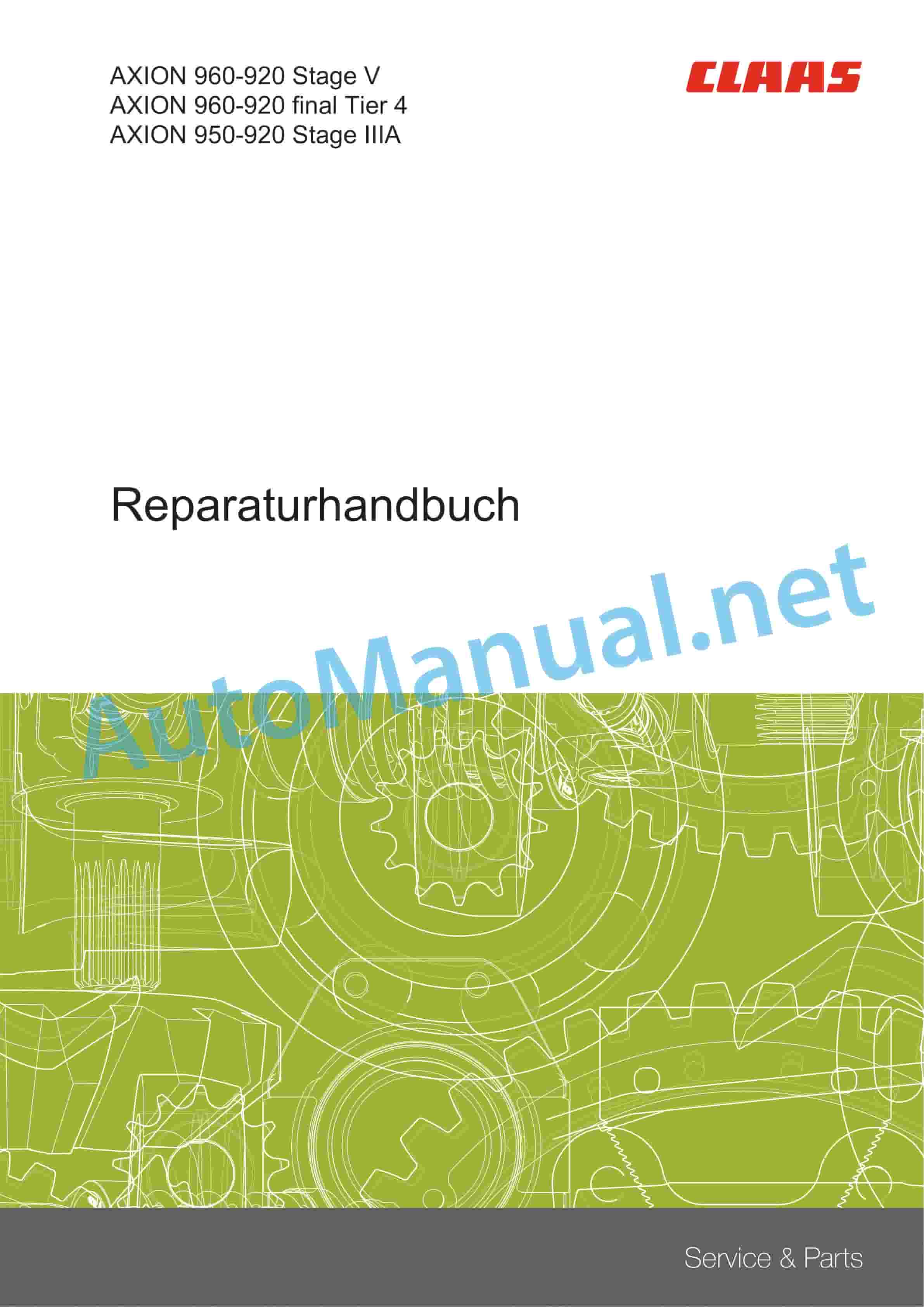 Claas AXION 960-920 (A64) Tractor Repair Manual DE 2 Claas AXION 960-920 (A64) Tractor Repair Manual DE - Image 2