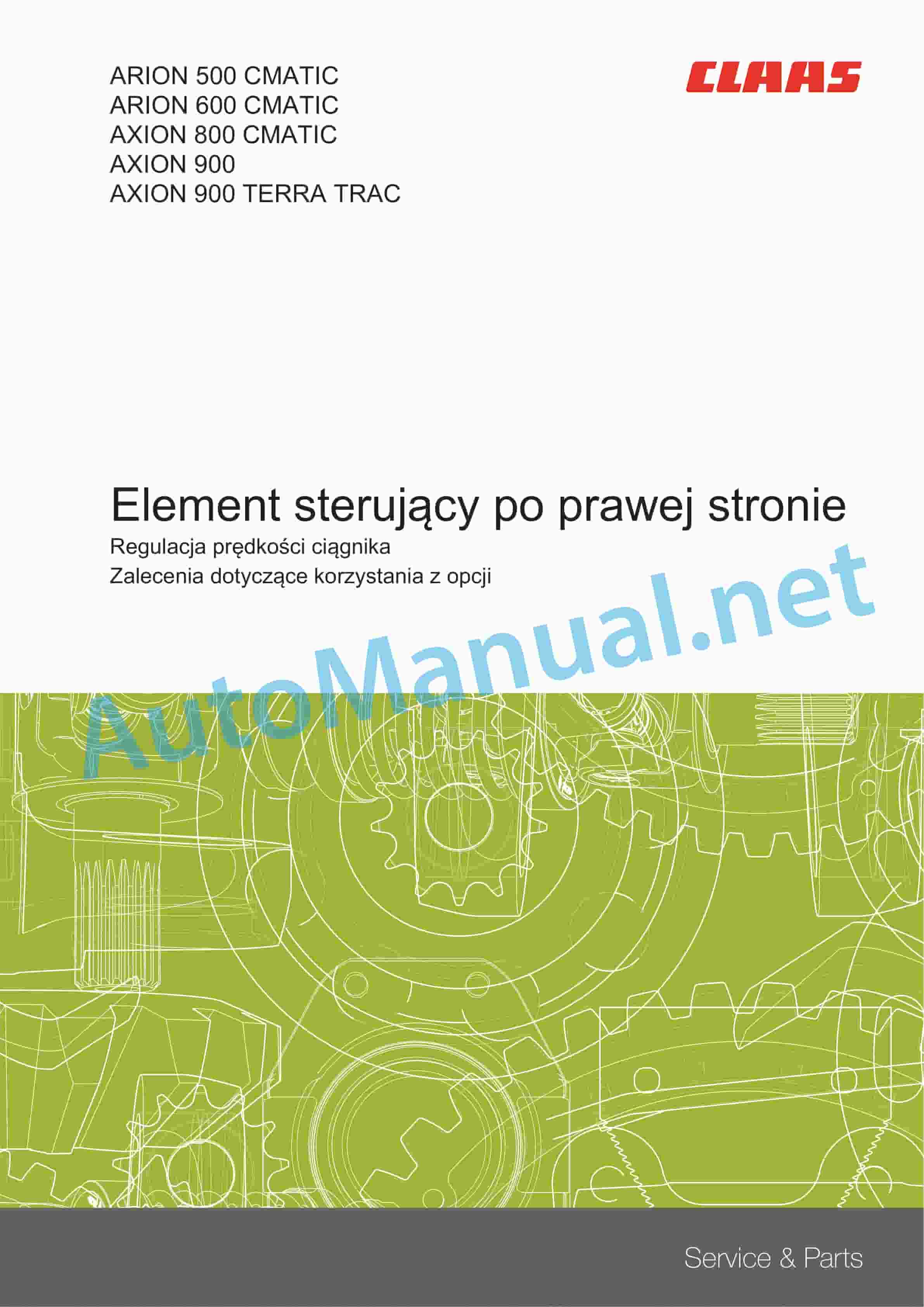 Claas AXION 960-930 TERRATRAC (A42) Tractors Operator Manual PL 8 Claas AXION 960-930 TERRATRAC (A42) Tractors Operator Manual PL - Image 8