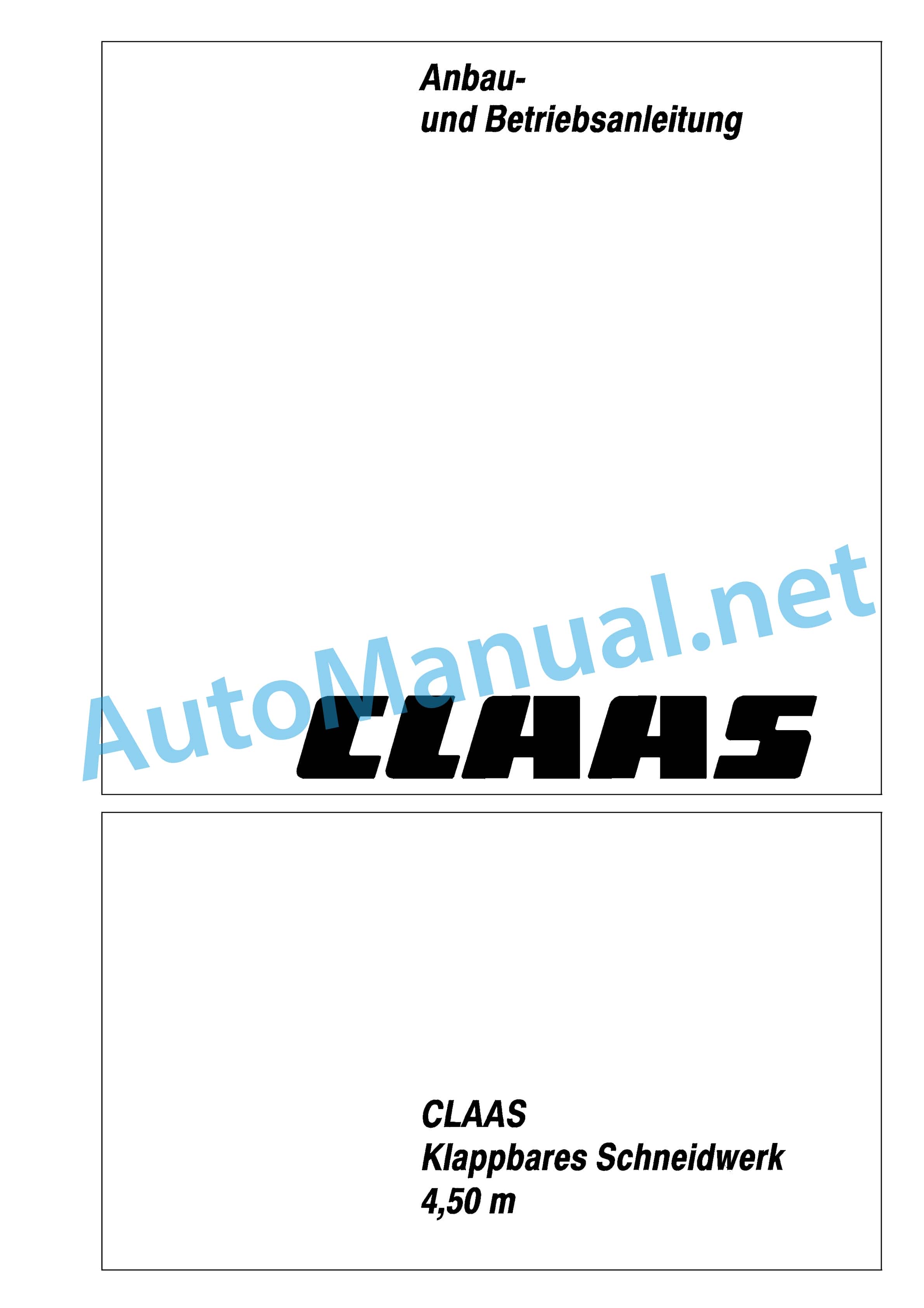 Claas C450 FOLDING DO MEGA MEDION Combine Operator Manual DE
