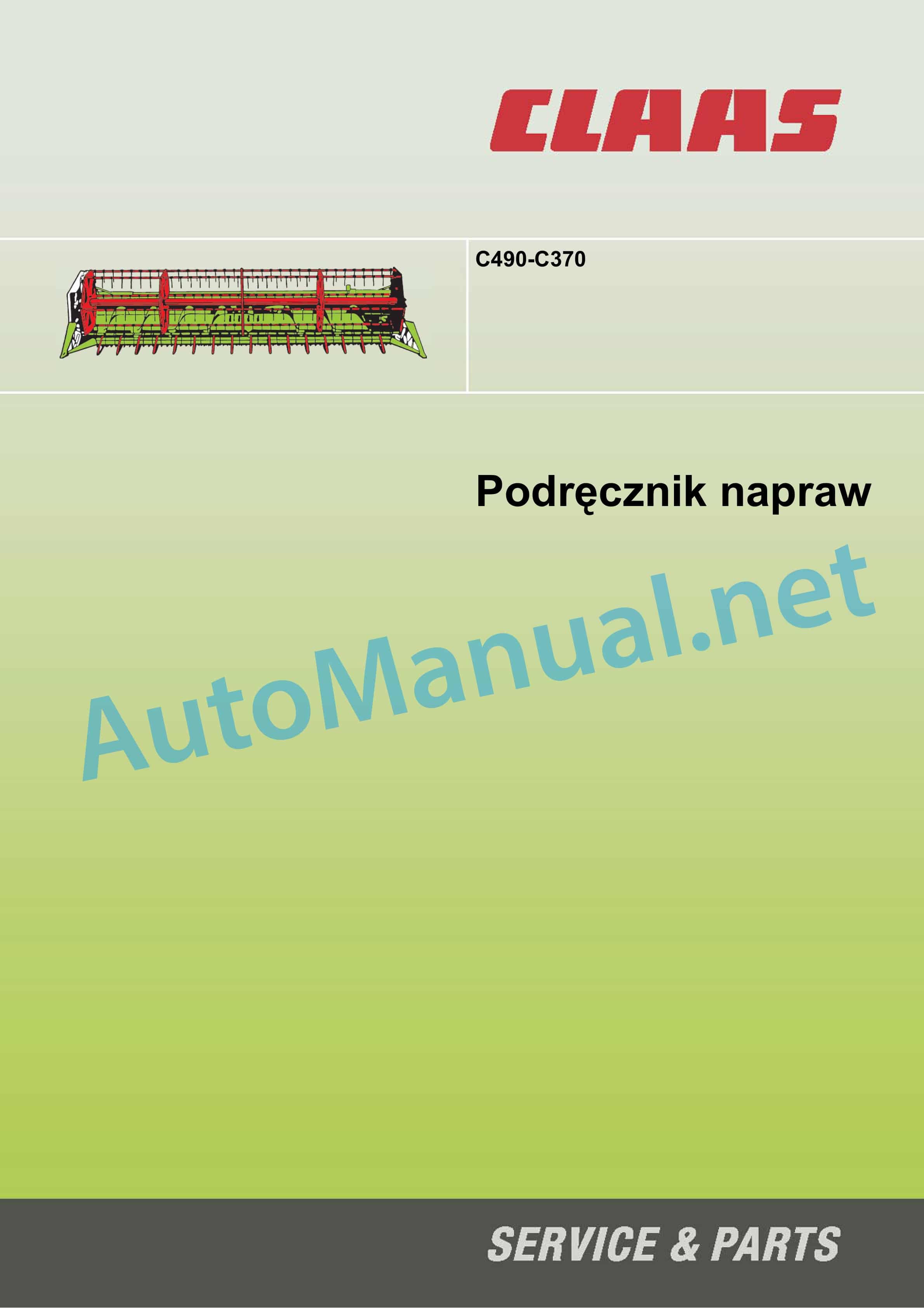 Claas C490-C300 LEXION TUCANO (527) Combine Repair Manual PL
