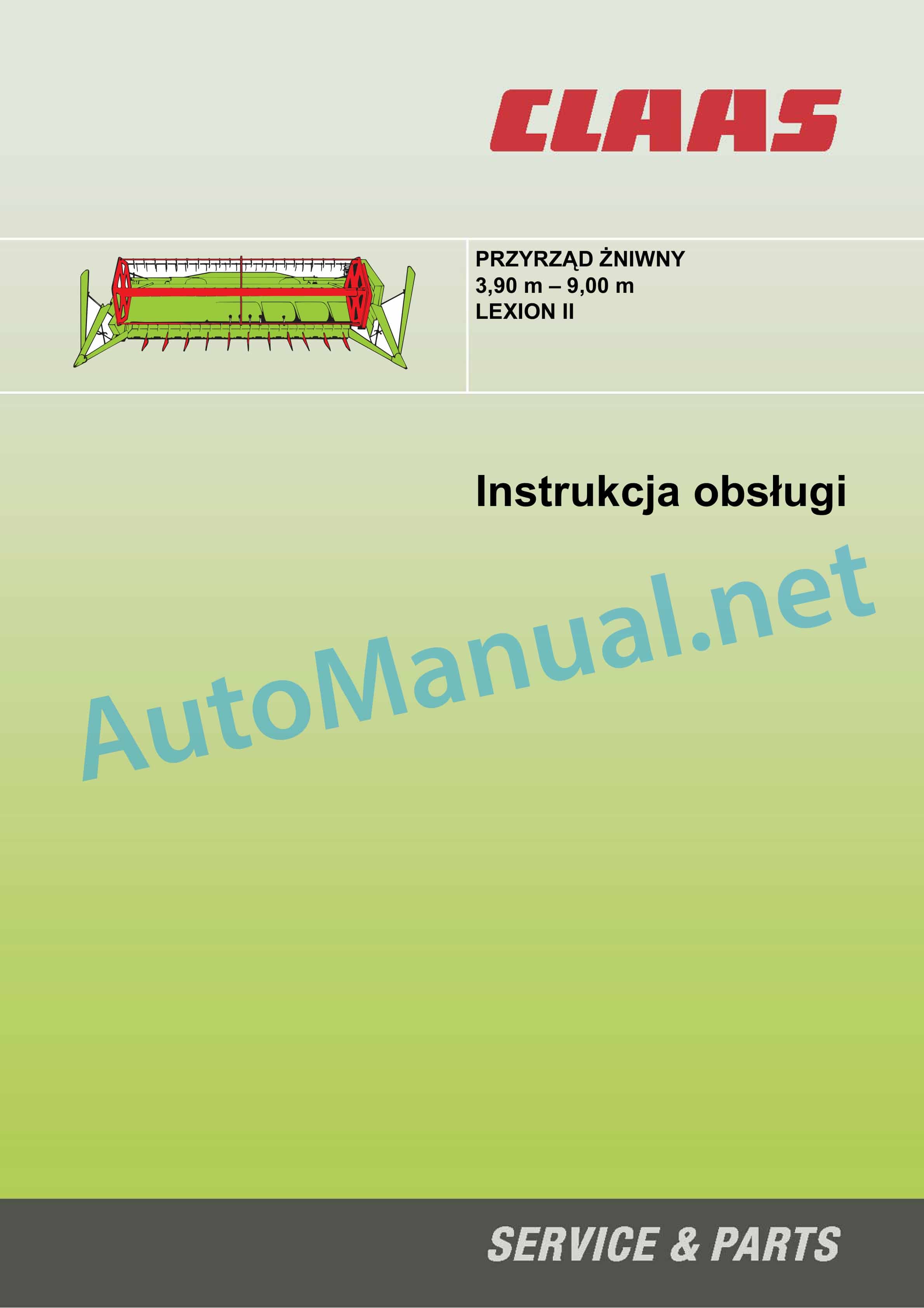 Claas C900-C450 LEXION (715) Combine Operator Manual PL 2 Claas C900-C450 LEXION (715) Combine Operator Manual PL - Image 2