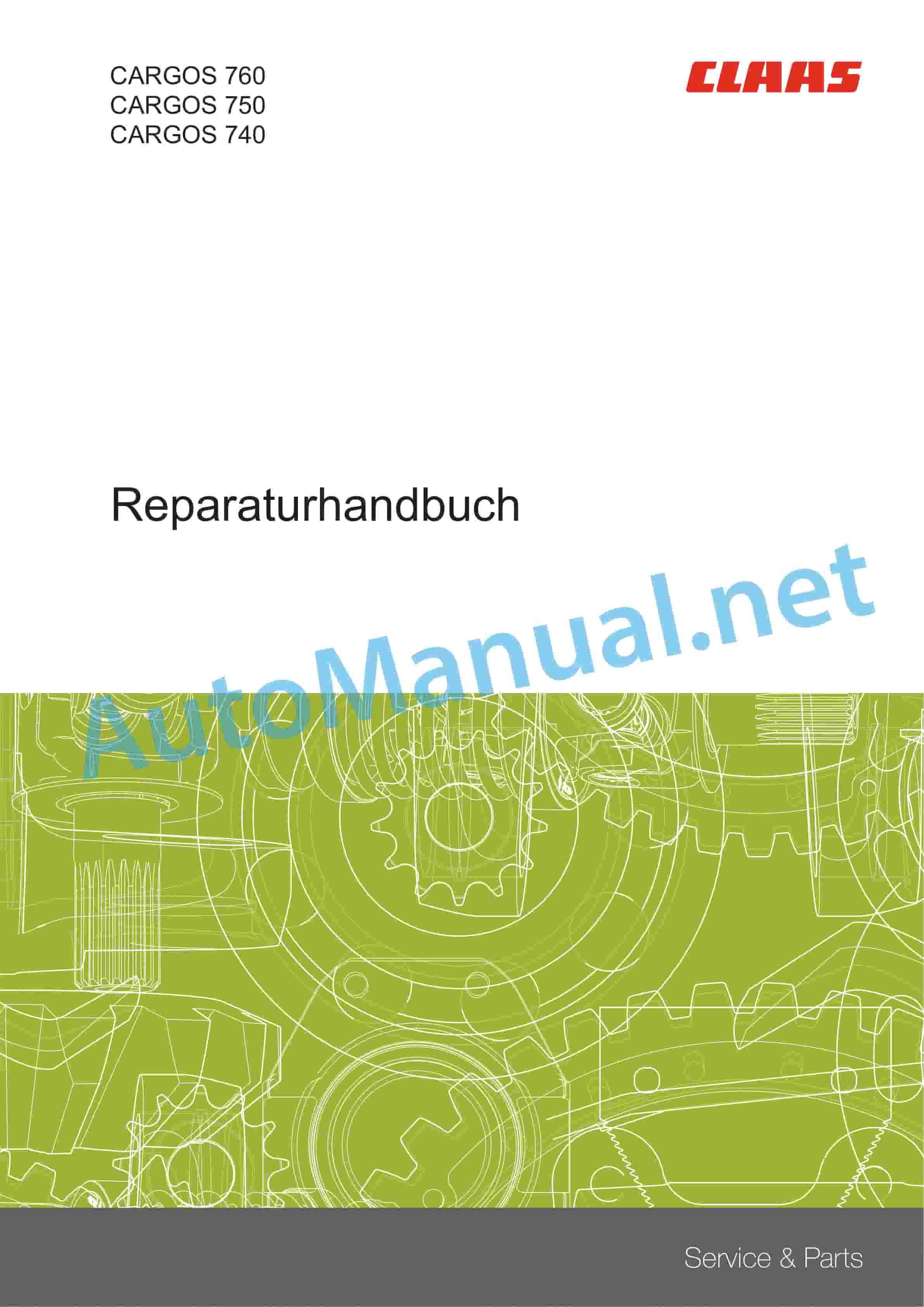 Claas CARGOS 760-740 (995) Loader Wagons Repair Manual DE 1 Claas CARGOS 760-740 (995) Loader Wagons Repair Manual DE