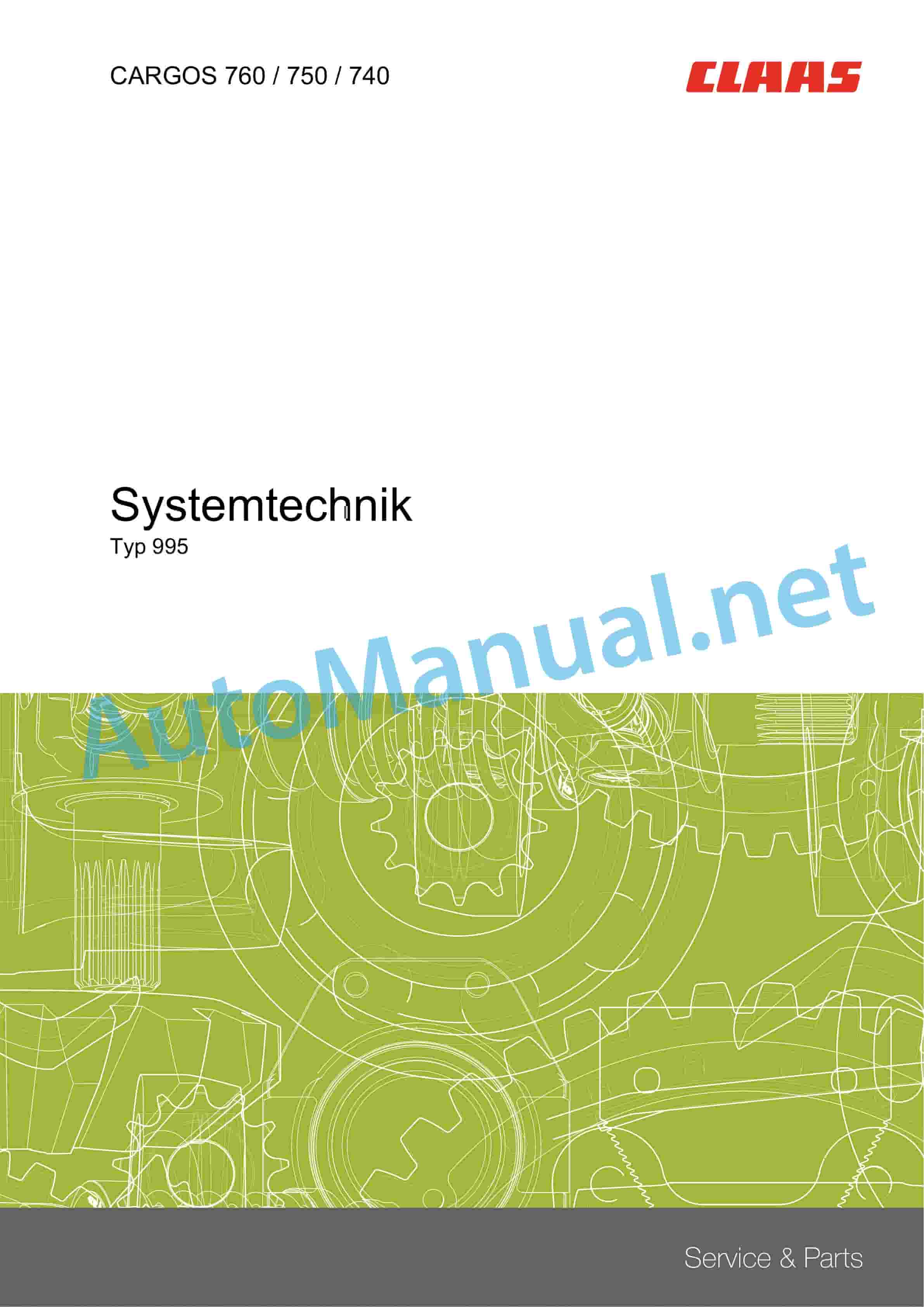 Claas CARGOS 760-740 (995) Loader Wagons Repair Manual DE 2 Claas CARGOS 760-740 (995) Loader Wagons Repair Manual DE - Image 2