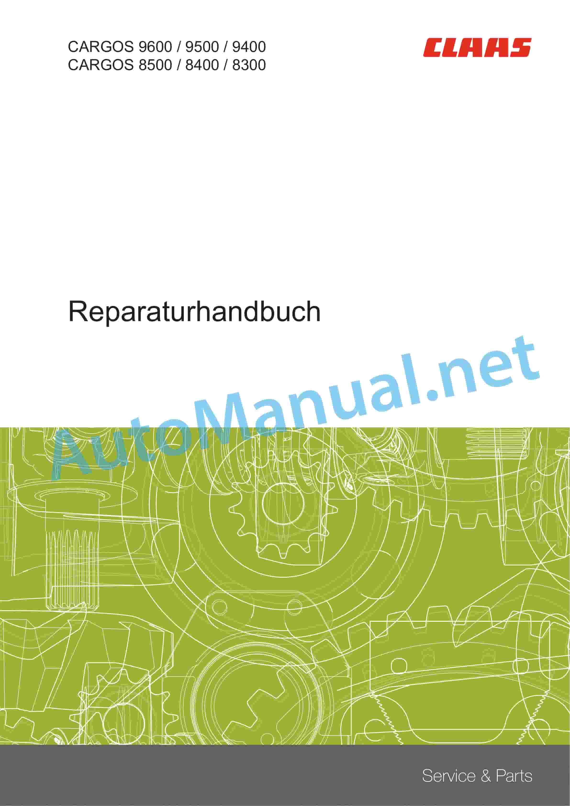 Claas CARGOS 9600-9400 (994) Loader Wagons Repair Manual DE 1 Claas CARGOS 9600-9400 (994) Loader Wagons Repair Manual DE