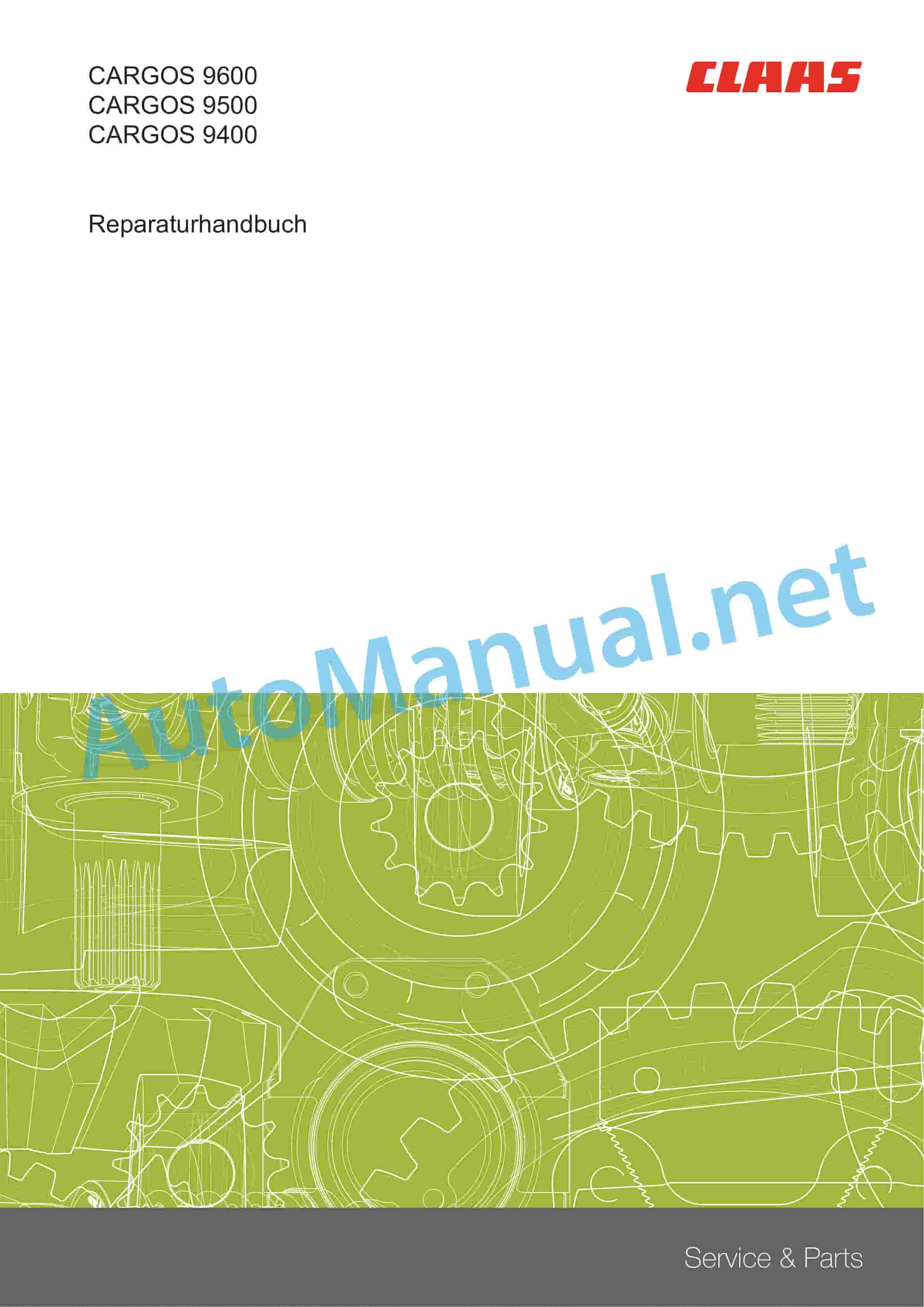 Claas CARGOS 9600 9500 9400 (990) Loader Wagons Repair Manual DE