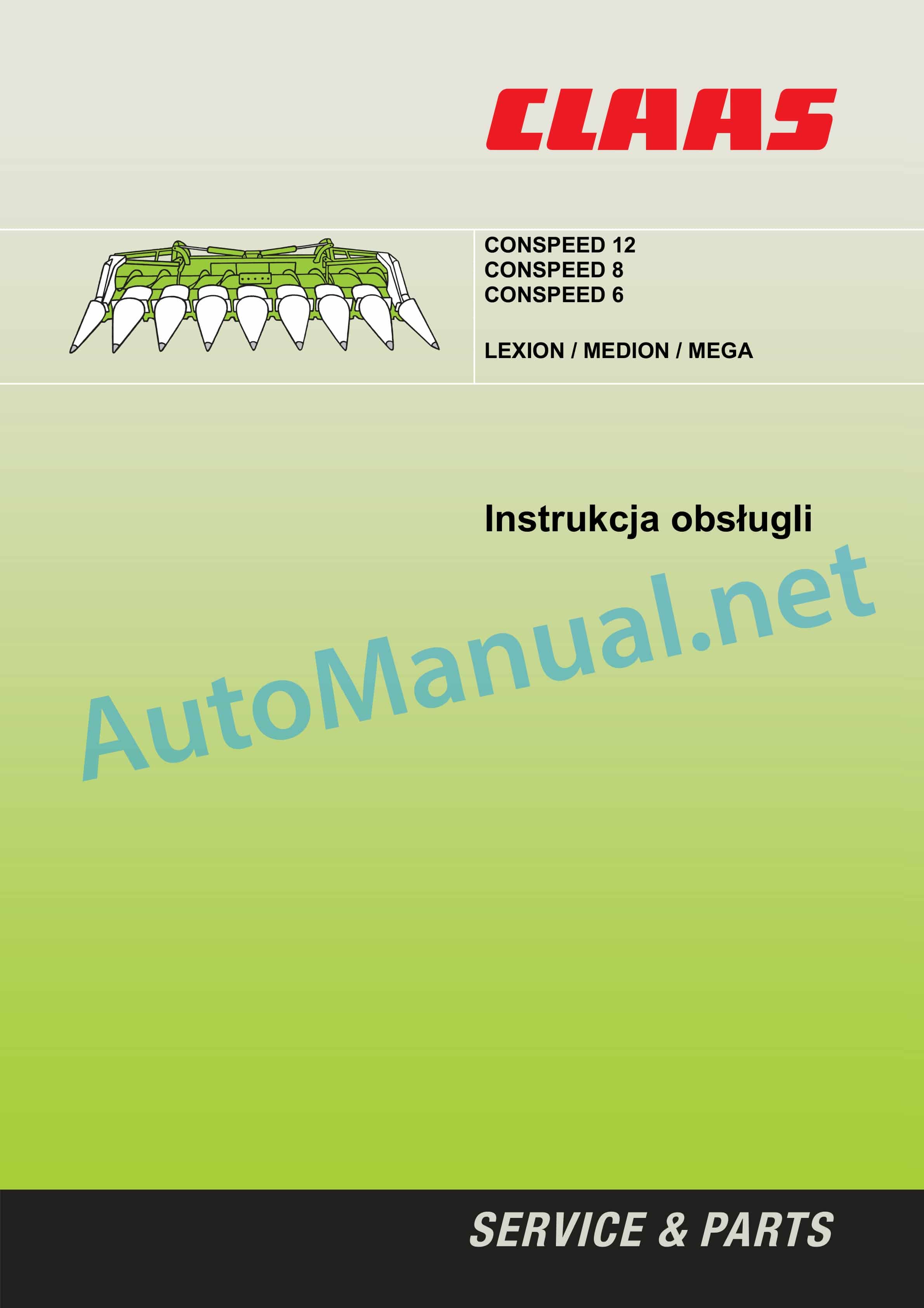 Claas CONSPEED 6 MEDION (914) Combine Operator Manual PL
