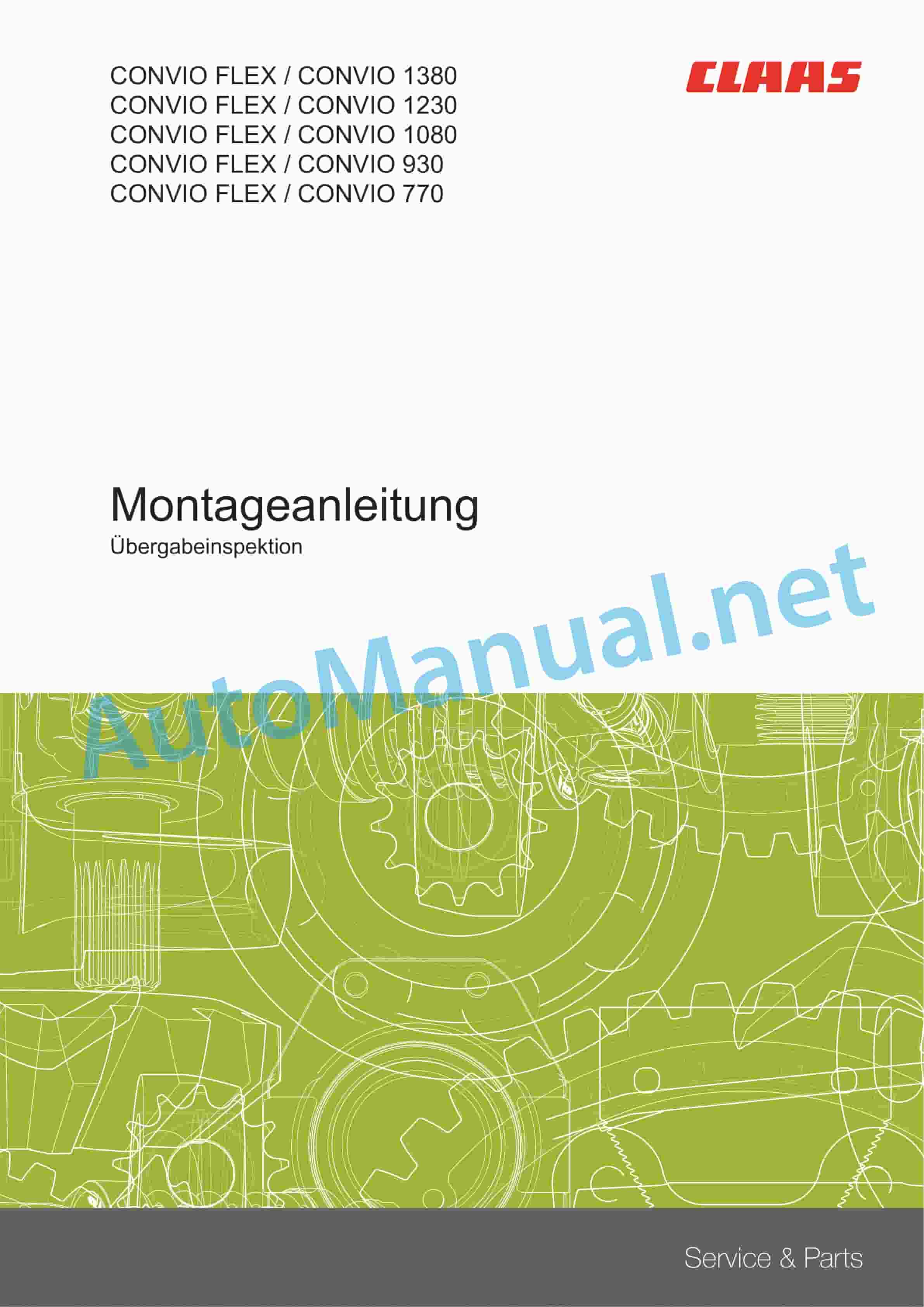 Claas CONVIO FLEX 1230-770 (593) Combine Operator Manual DE 2 Claas CONVIO FLEX 1230-770 (593) Combine Operator Manual DE - Image 2