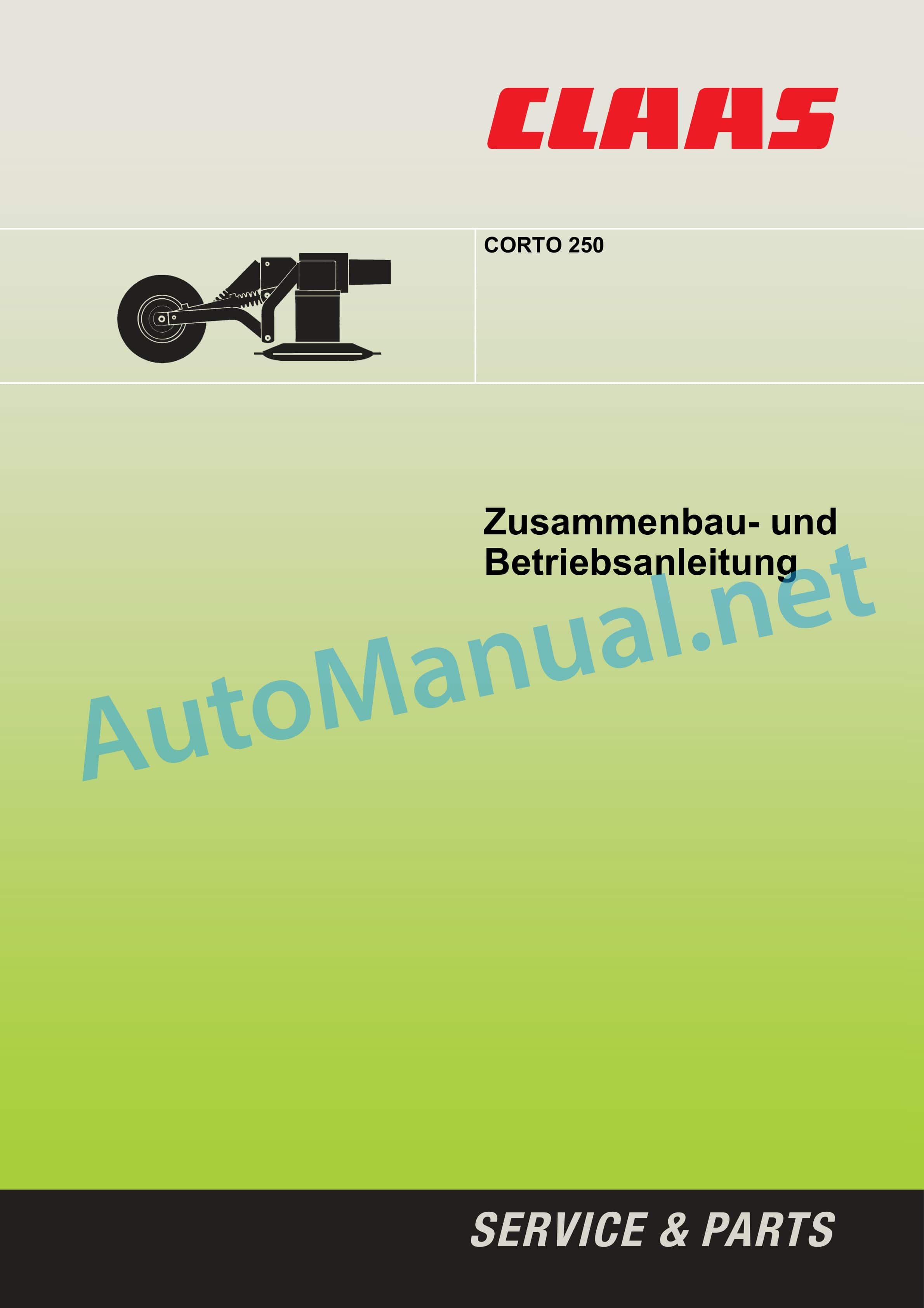 Claas CORTO 250 (344) Mowers Operator Manual DE