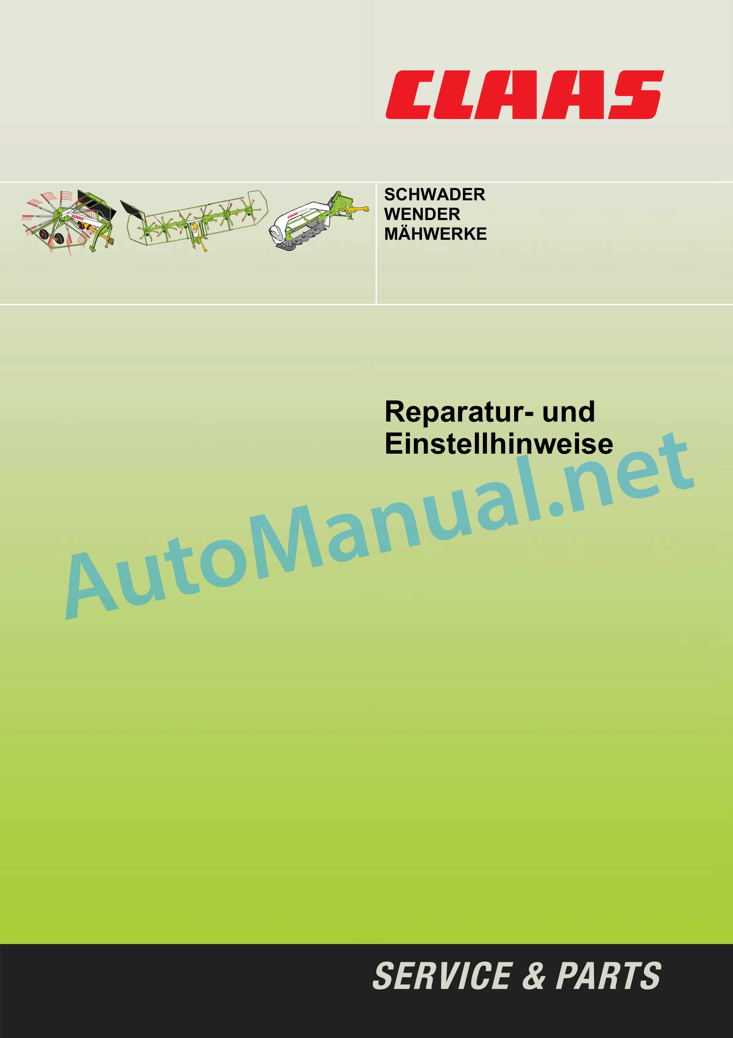 Claas COUGAR 1400 MAHTECHNIK (788) Mowers Repair Manual DE 2 Claas COUGAR 1400 MAHTECHNIK (788) Mowers Repair Manual DE - Image 2
