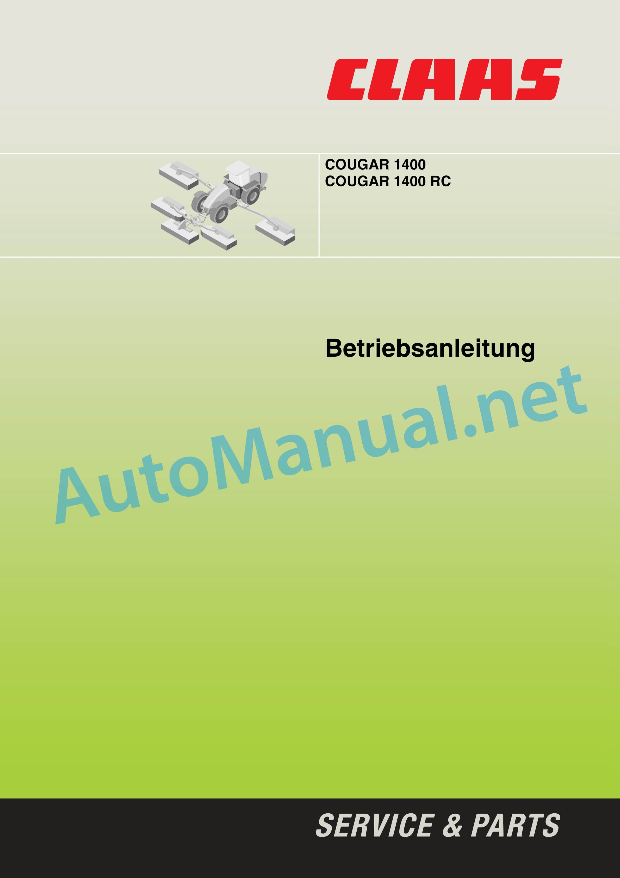 Claas COUGAR (789) Mowers Operator Manual DE 1 Claas COUGAR (789) Mowers Operator Manual DE