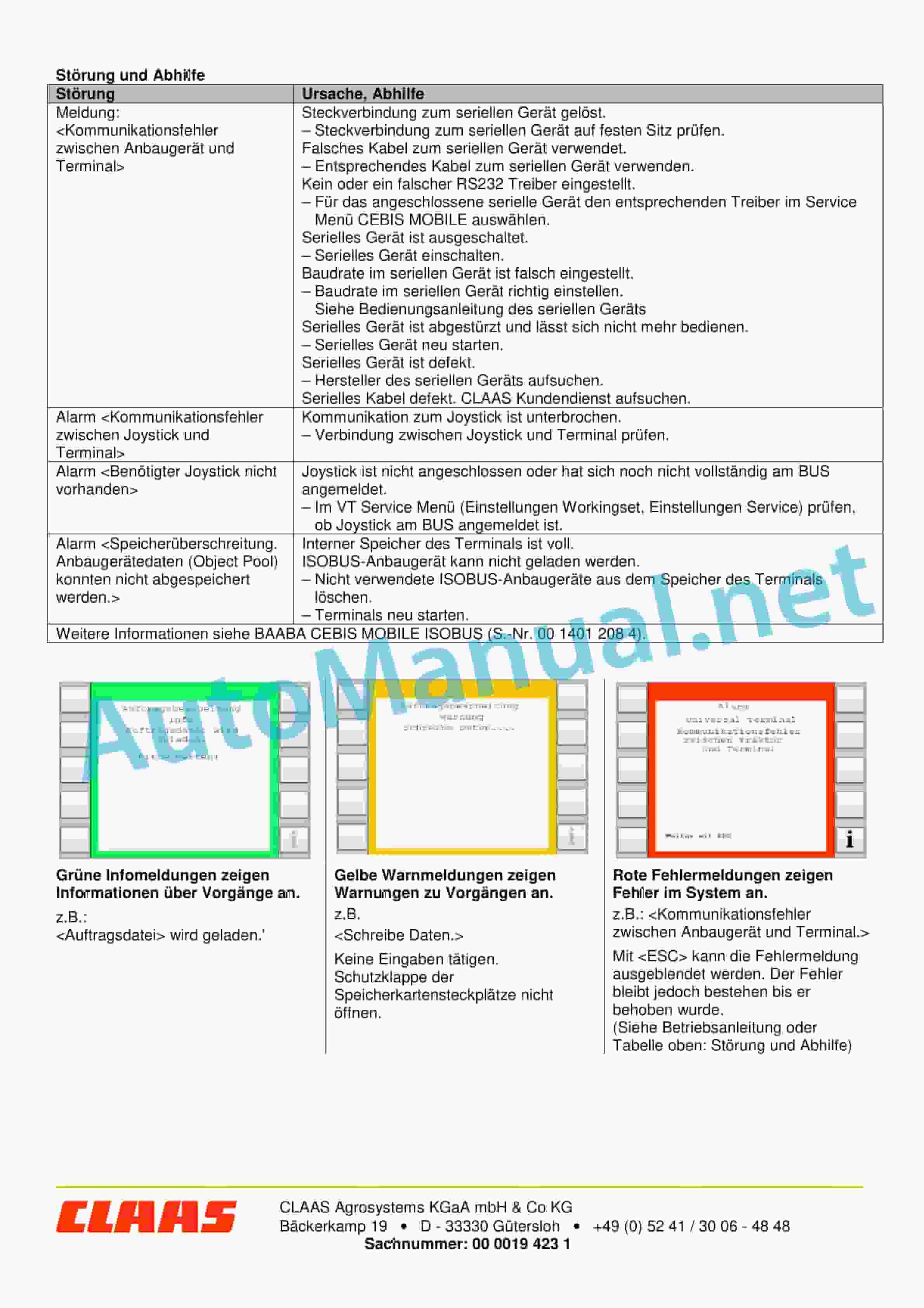 Claas CROP SENSOR ISARIA (B61) Digital solutions Operator Manual DE 2 Claas CROP SENSOR ISARIA (B61) Digital solutions Operator Manual DE - Image 2