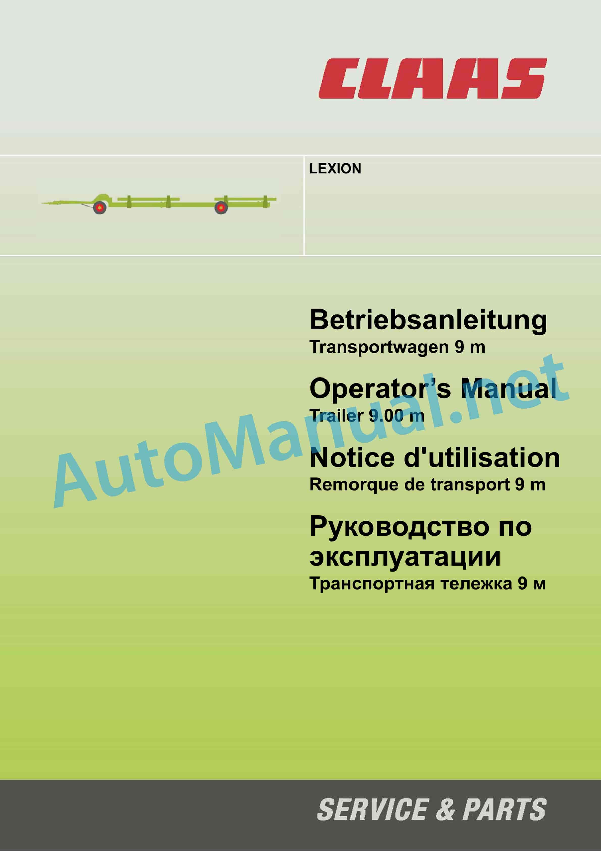 Claas CUTTERBAR TRAILER (719) Combine Operator Manual PL 4 Claas CUTTERBAR TRAILER (719) Combine Operator Manual PL - Image 4