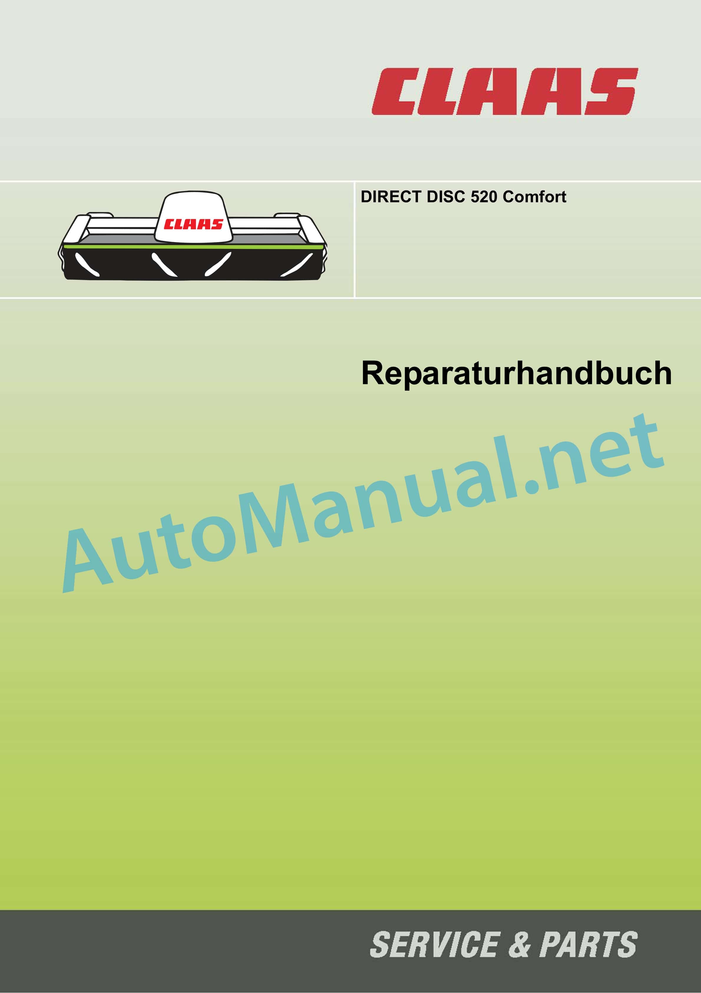 Claas DIRECT DISC 520 (426) Forage Harvesters Repair Manual DE 1 Claas DIRECT DISC 520 (426) Forage Harvesters Repair Manual DE