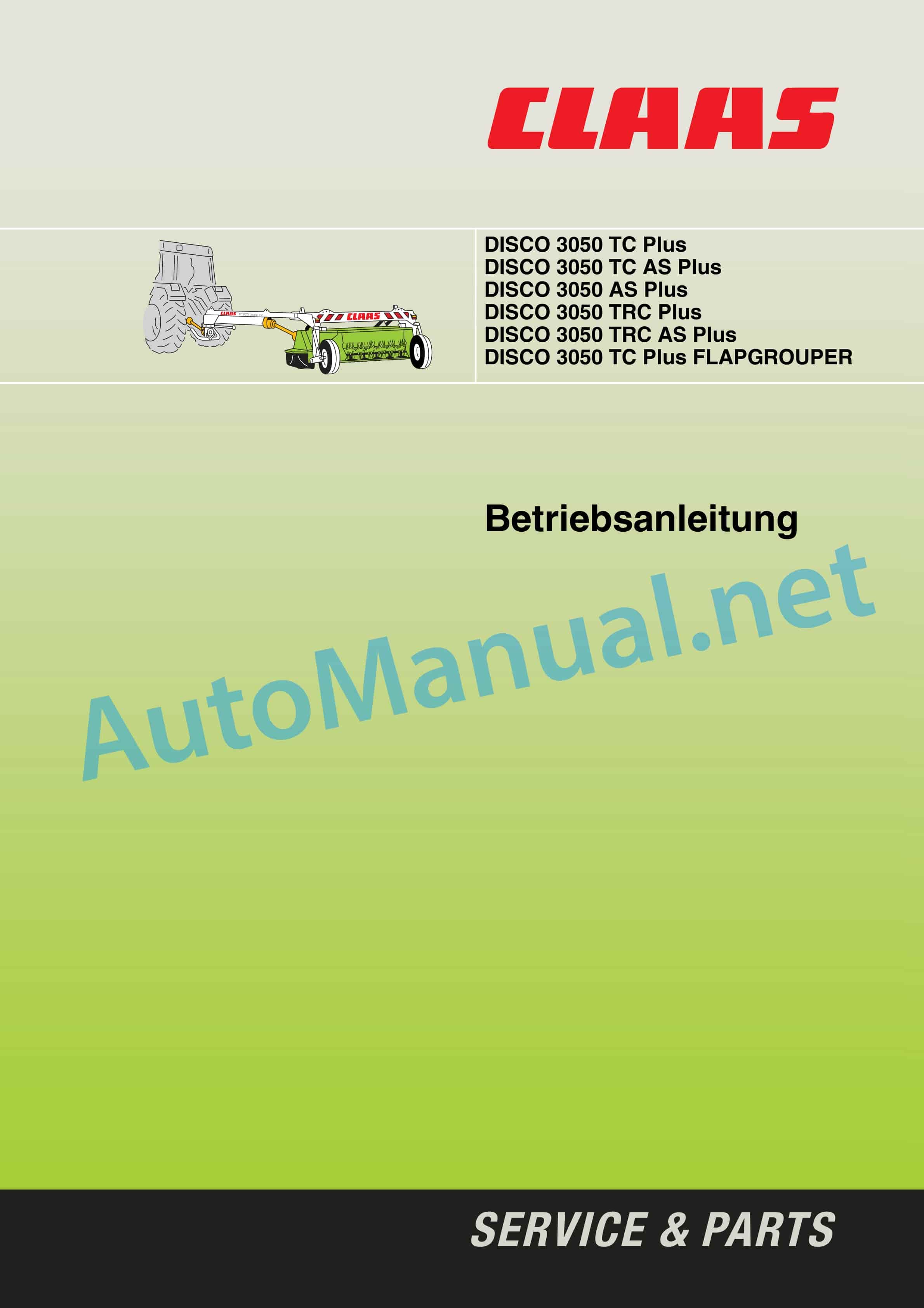 Claas DISCO 3050 TC TRC AS FG (622) Mowers Operator Manual DE