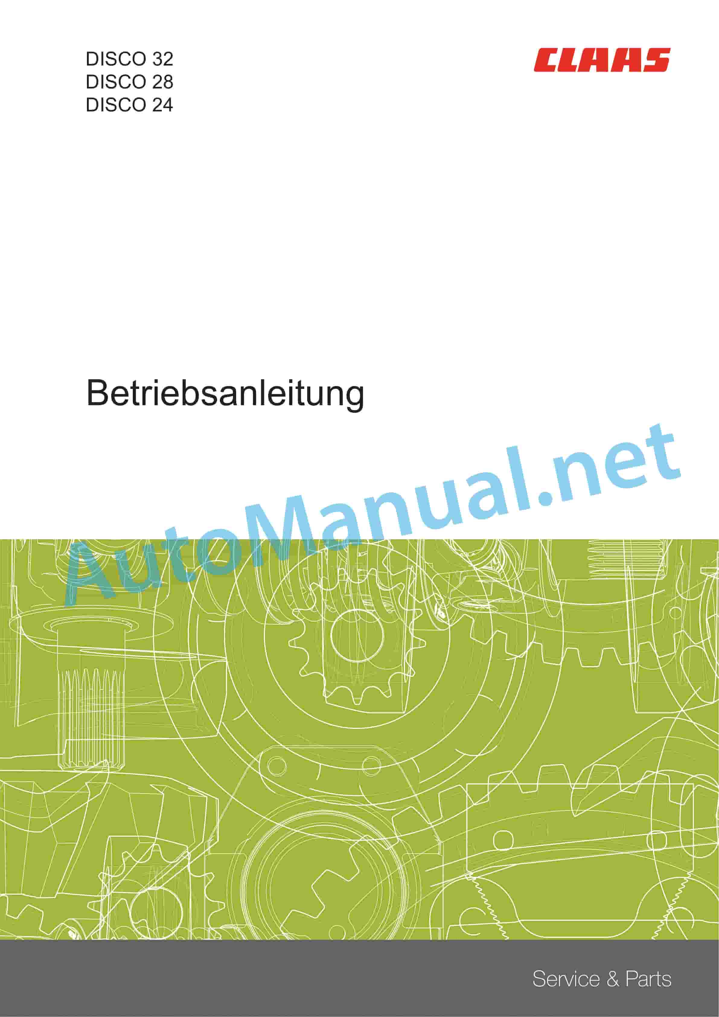 Claas DISCO 32 (F22) Mowers Operator Manual DE