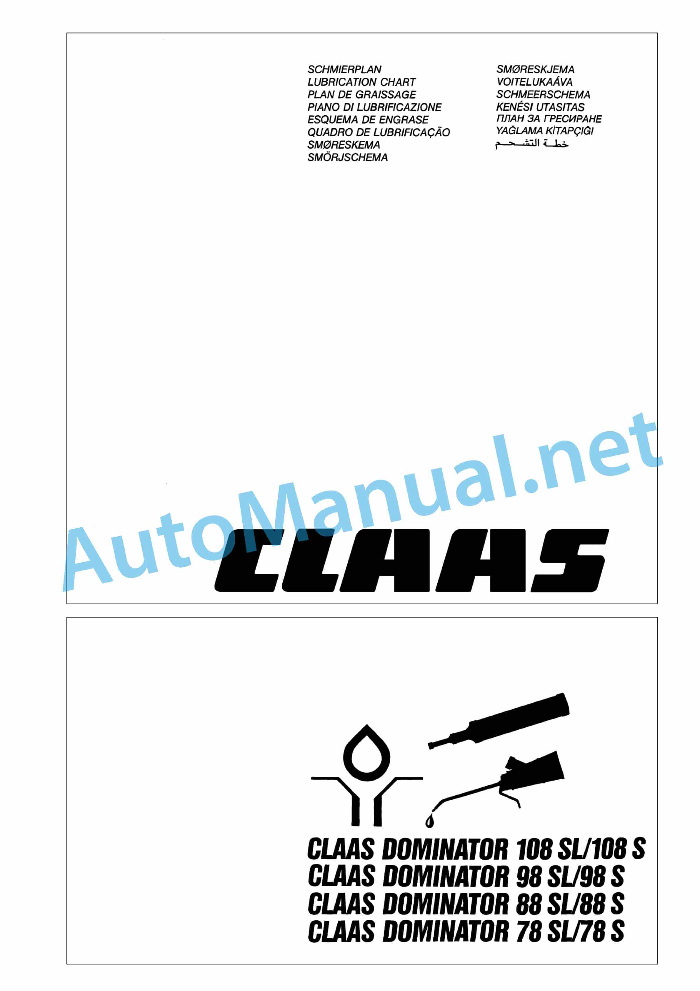 Claas DOMINATOR 108 SL VX (094) Combine Operator Manual DE