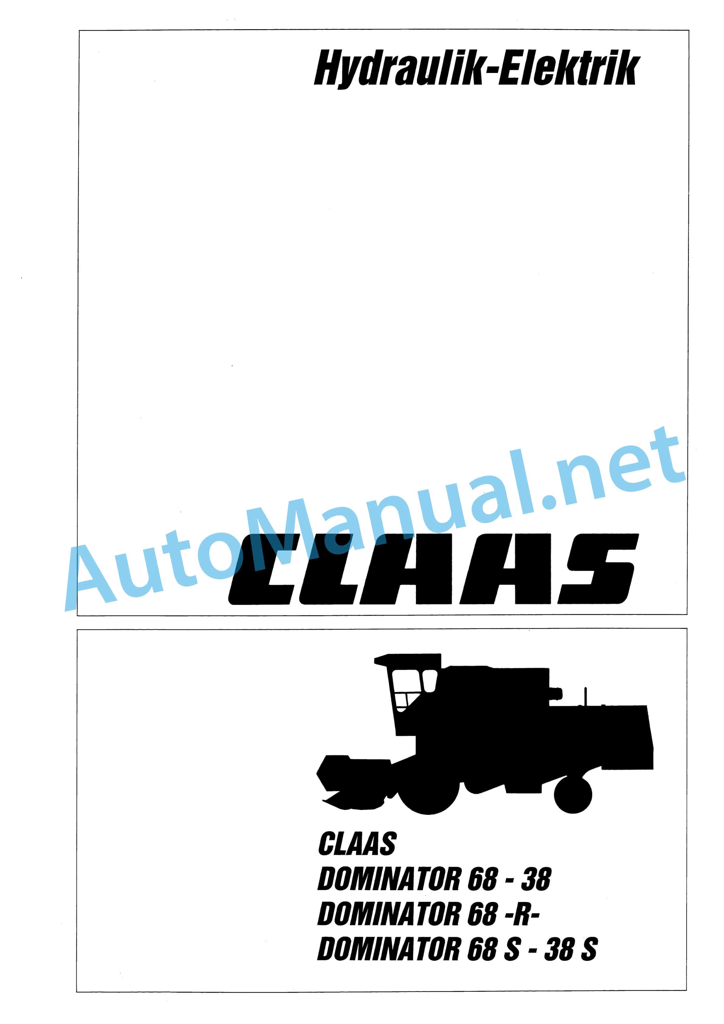 Claas DOMINATOR 38 S (152) Combine Technical System DE 1 Claas DOMINATOR 38 S (152) Combine Technical System DE
