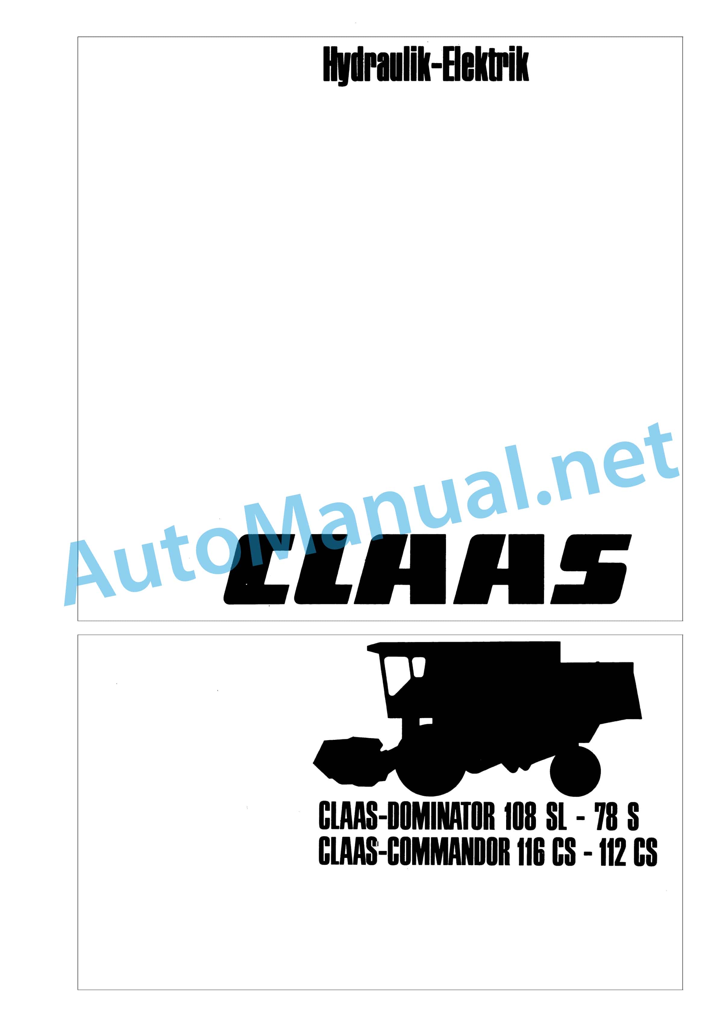 Claas DOMINATOR 78 (091) Combine Technical System DE 1 Claas DOMINATOR 78 (091) Combine Technical System DE