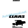 Claas DOMINATOR 78 H (079) Combine Repair Manual DE